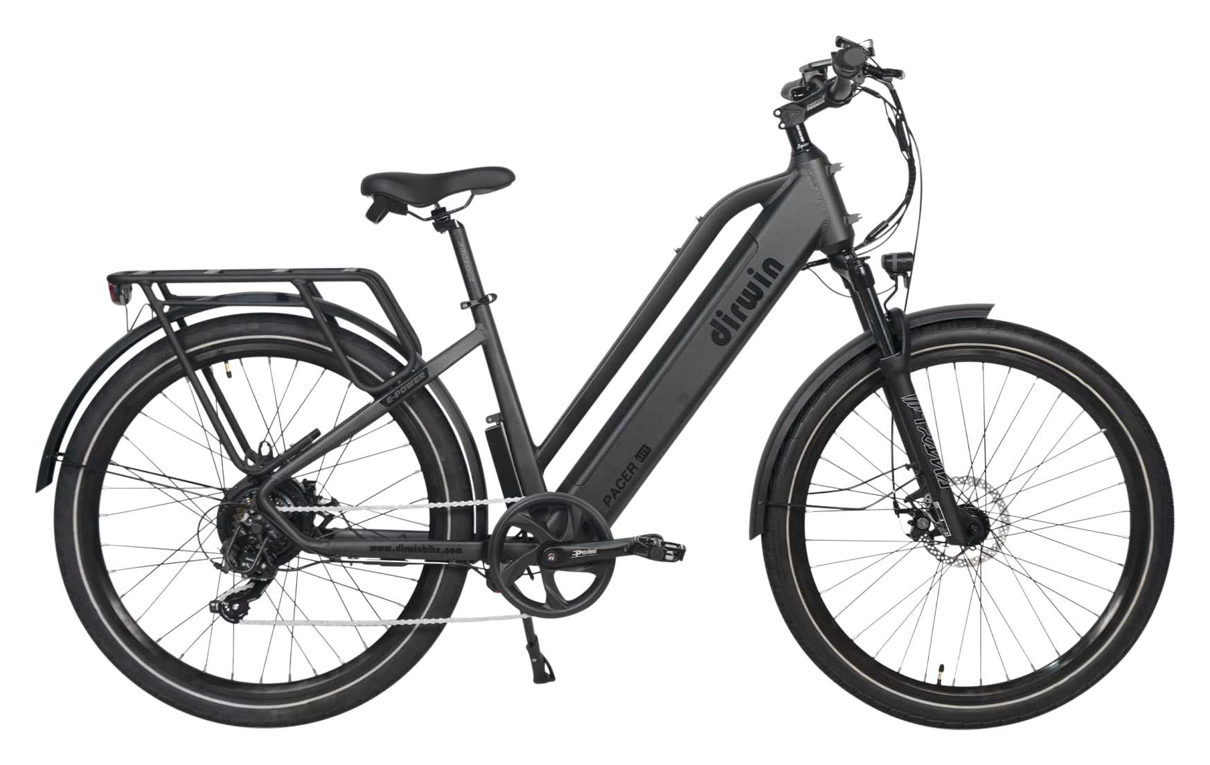 Image of Dirwin Pacer Lite Commuter E-Bike - Matte Black