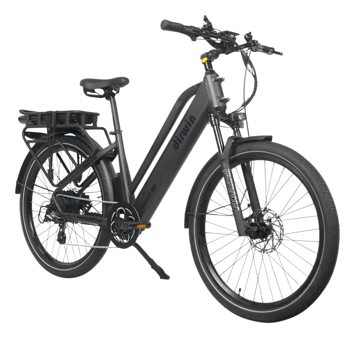 Image of Dirwin Pacer Plus Commuter Electric Bike - Matte Black