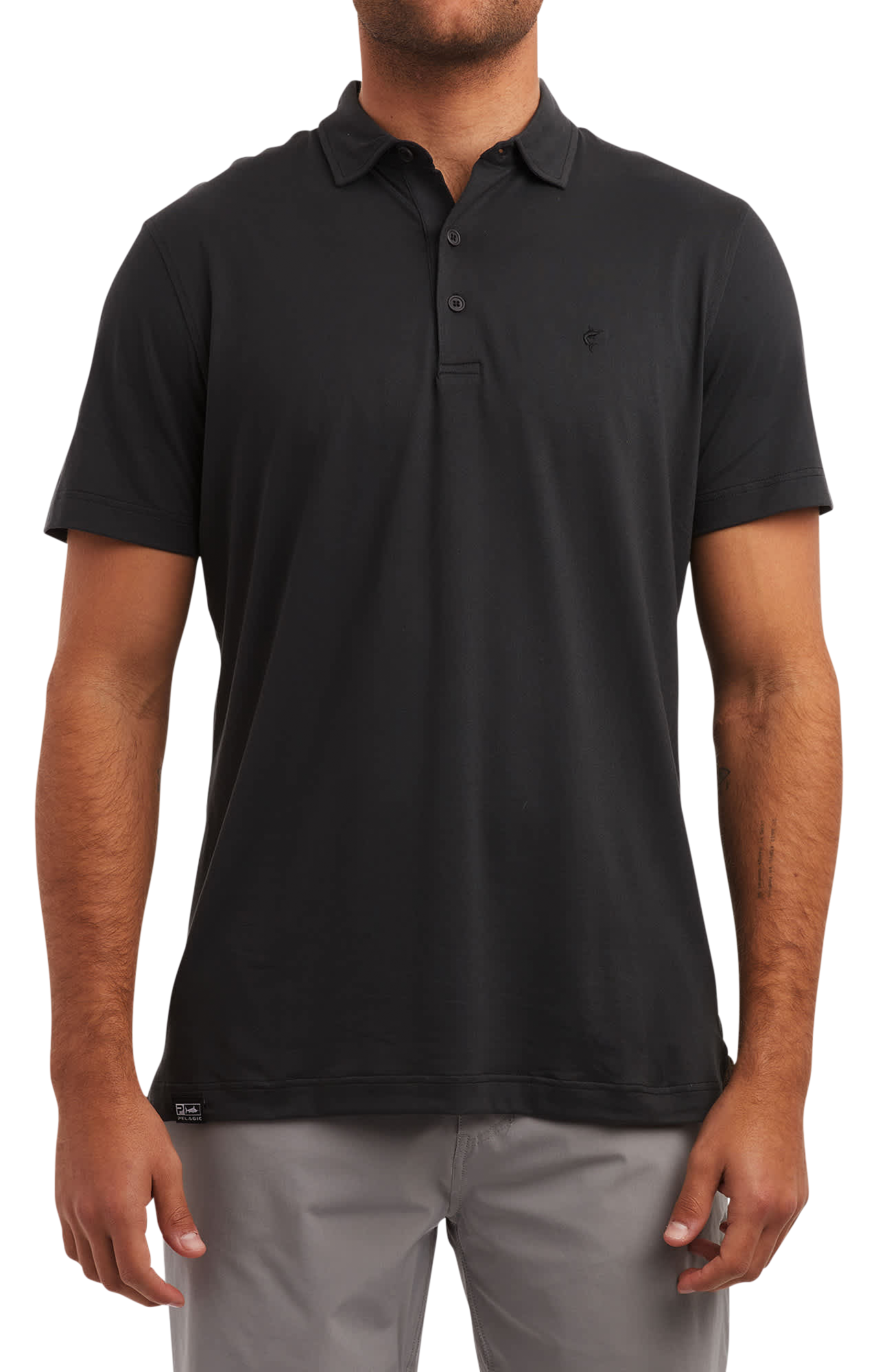 Image of Pelagic Marco Polo Short-Sleeve Shirt for Men - Black - XXL