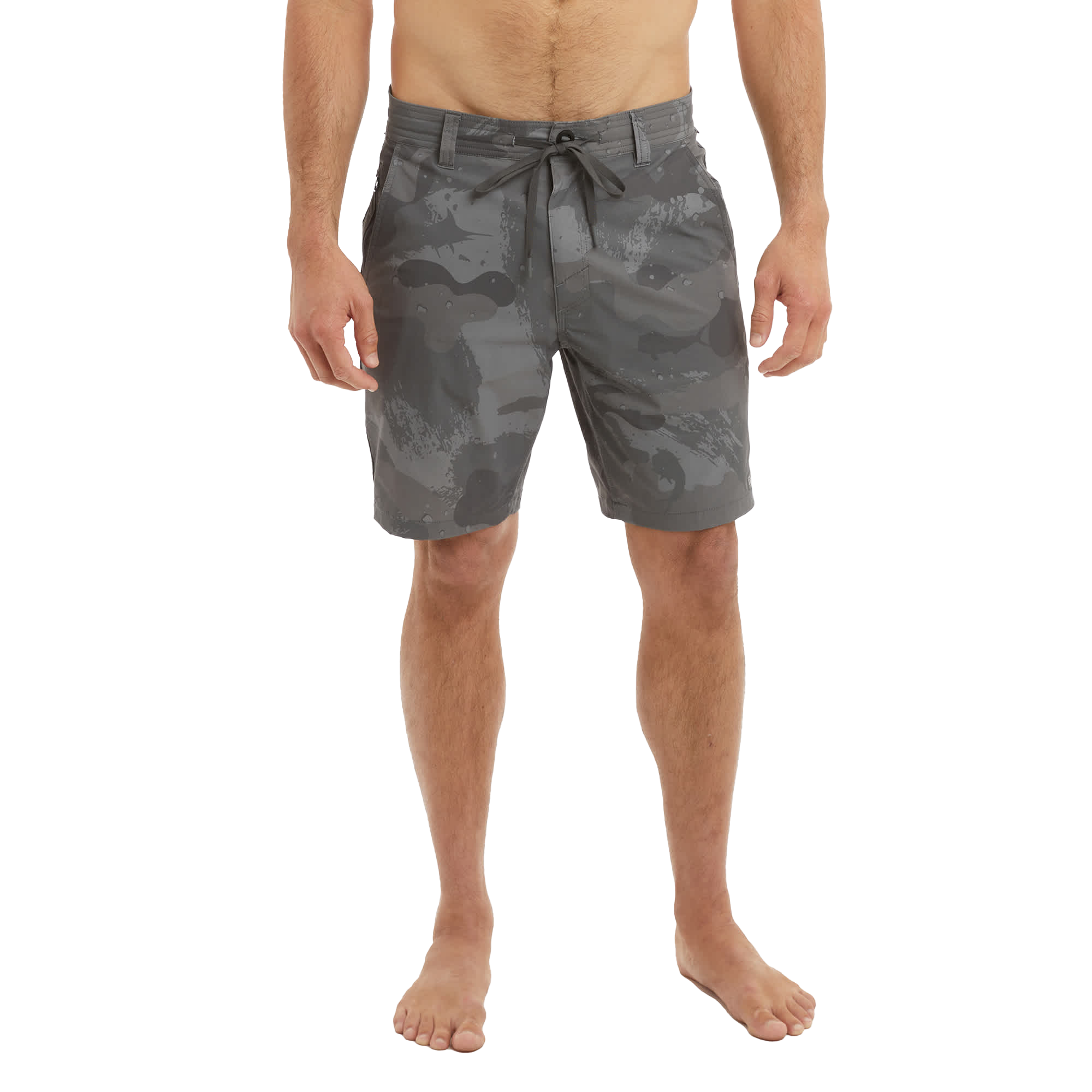Image of Pelagic Flyline Hybrid Shorts for Men - Graphite Camo - 30