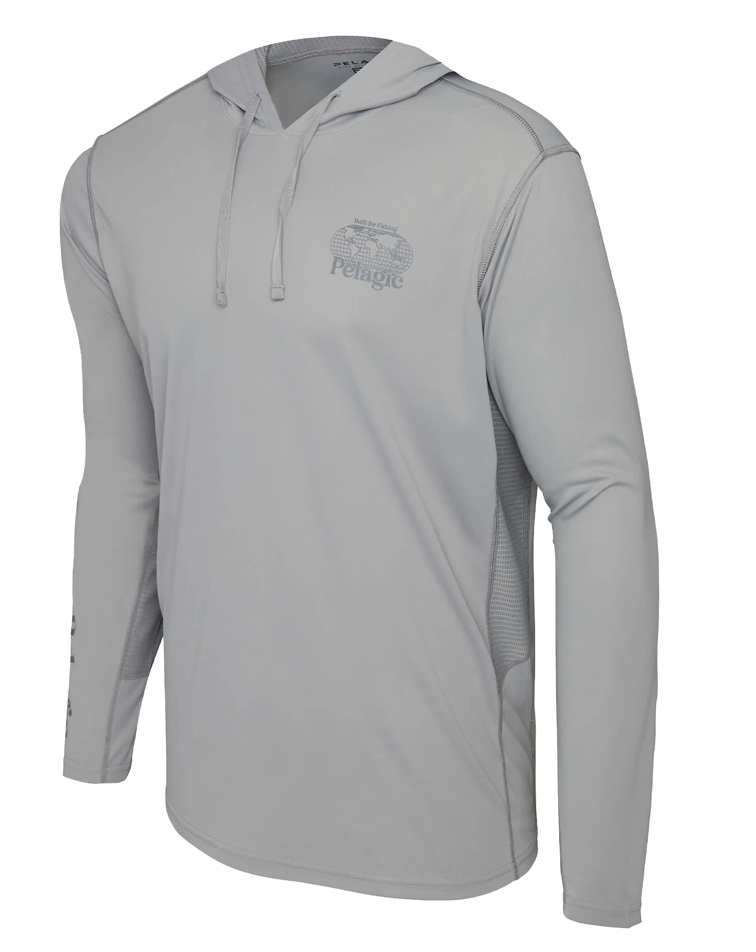 Pelagic VaporTek Worldwide Wahoo Hooded Long-Sleeve Fishing Shirt for Men - Grey - XL
