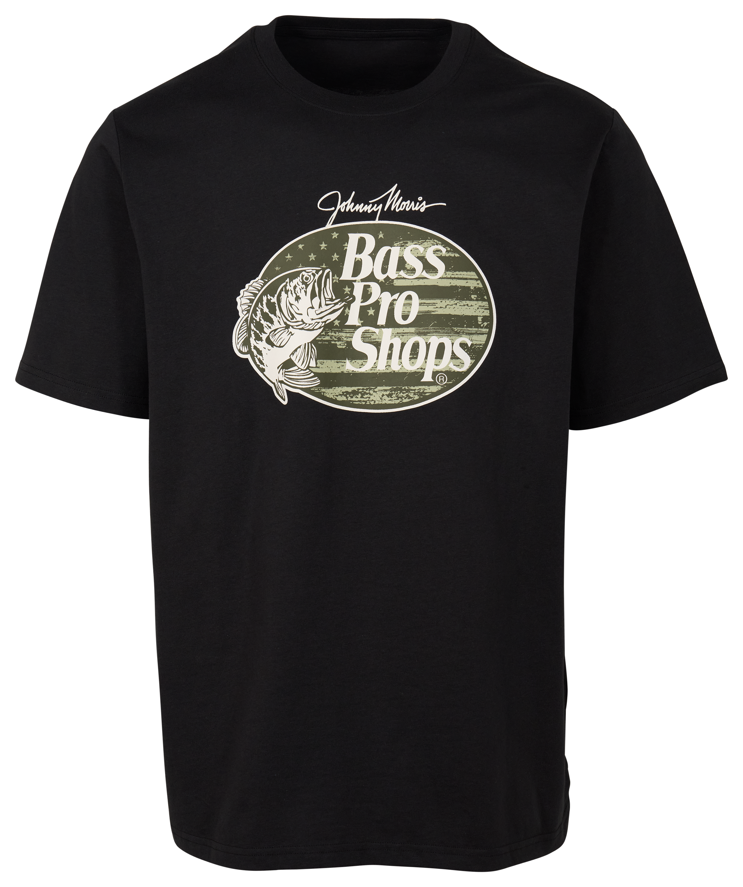 Image of Bass Pro Shops Flag Filled Logo Short-Sleeve T-Shirt - Black - 3XL