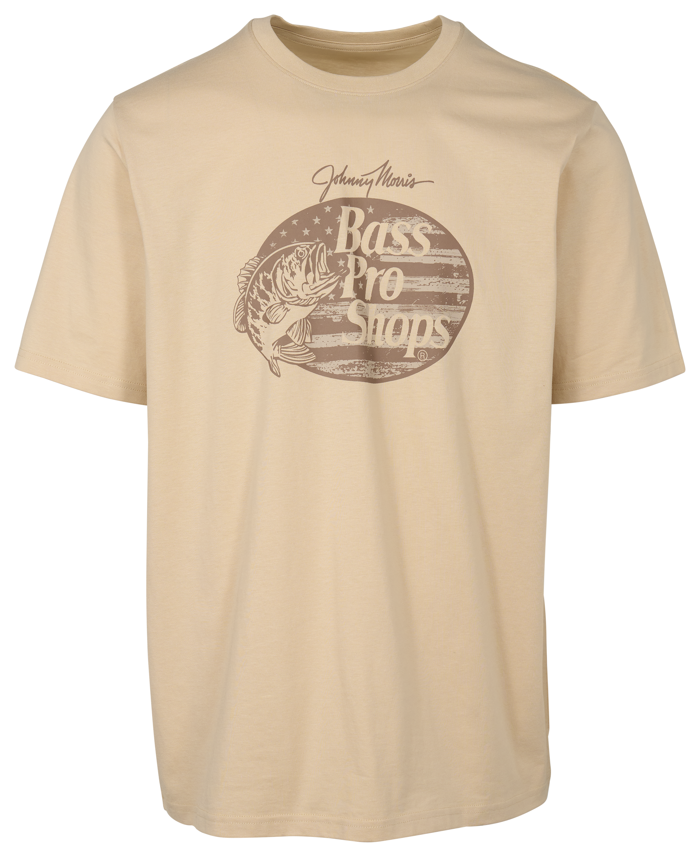 Image of Bass Pro Shops Flag-Filled Logo Short-Sleeve T-Shirt - Sand
