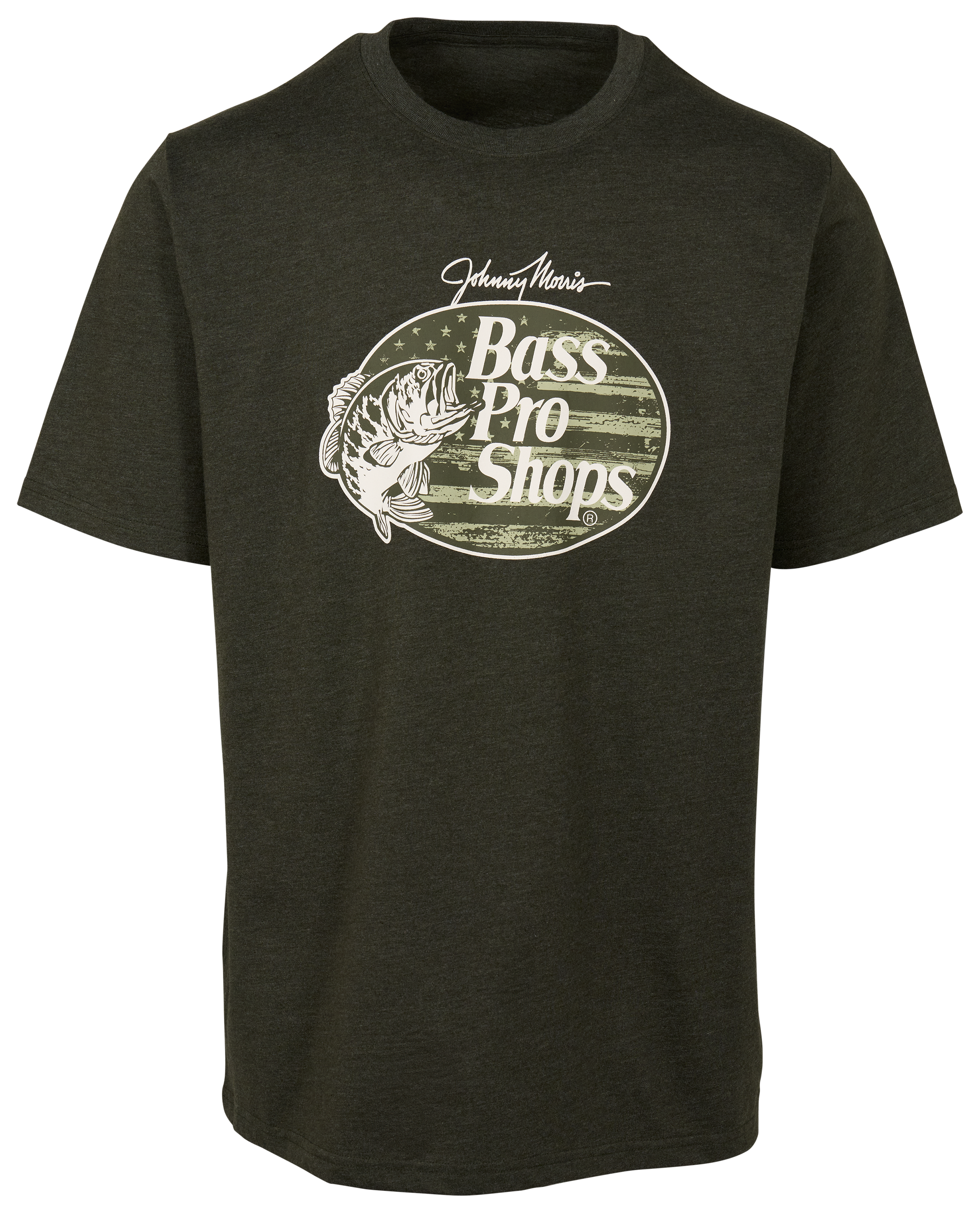 Image of Bass Pro Shops Flag Filled Logo Short-Sleeve T-Shirt - Olive