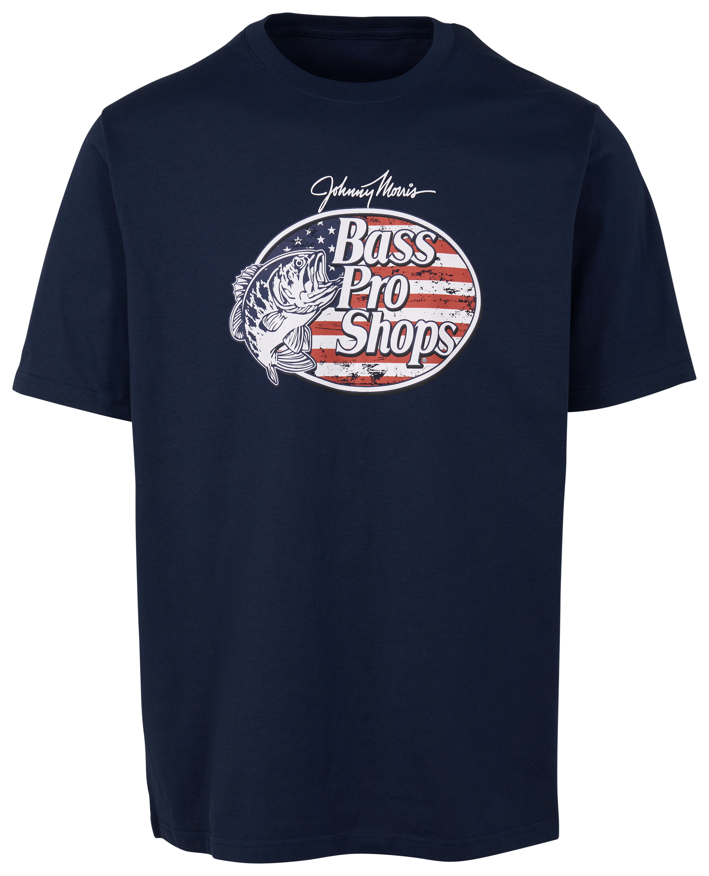 Image of Bass Pro Shops Flag Filled Logo Short-Sleeve T-Shirt - Navy