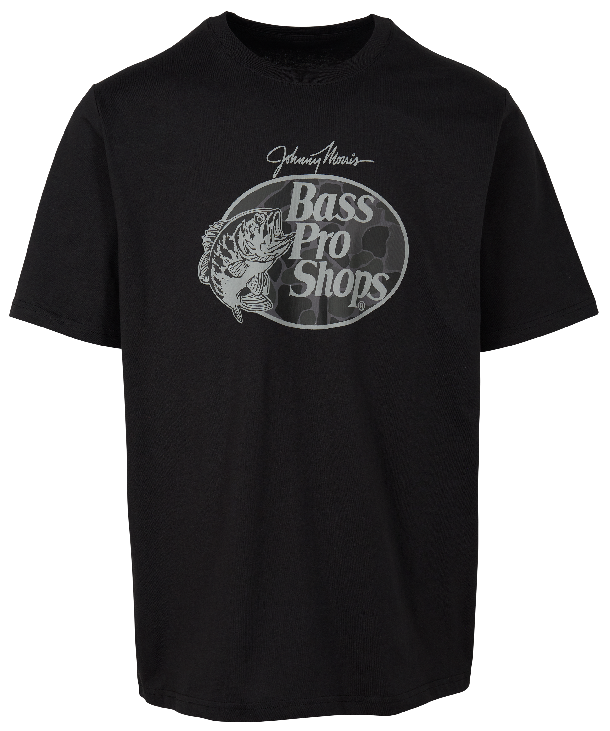 Image of Bass Pro Shops Camo-Filled Logo Short-Sleeve T-Shirt - Black - L