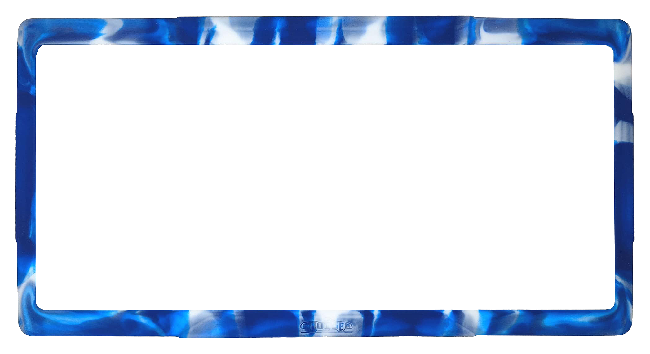 Image of Cruiser Accessories Swirl Silicone License-Plate Frame - Blue/White