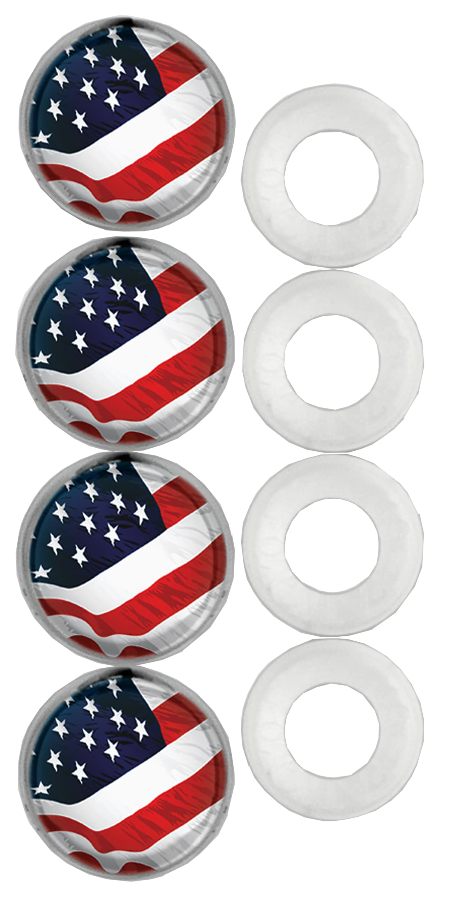 Image of Cruiser Accessories USA Flag License-Plate Fastener Caps