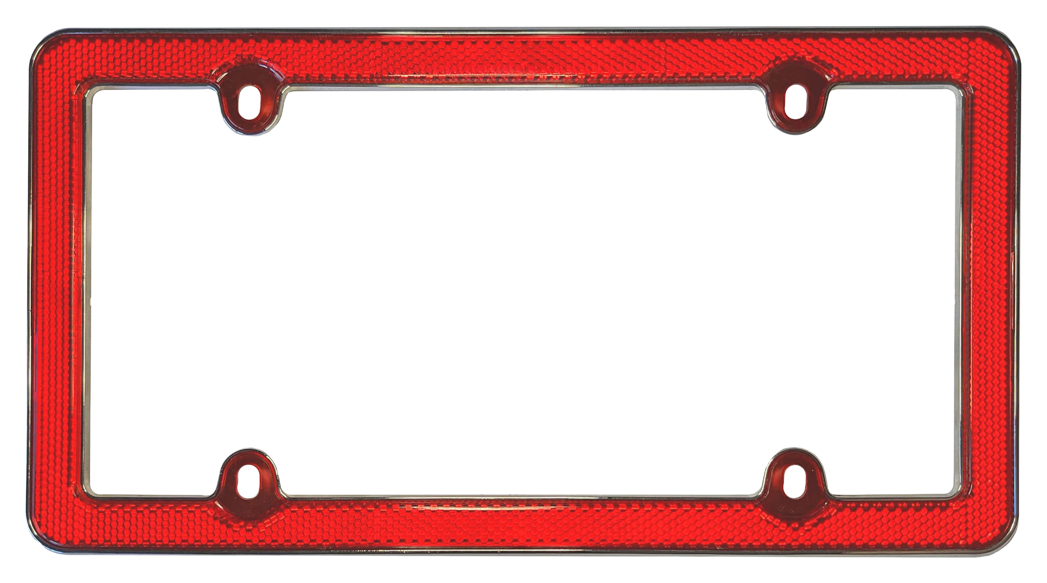 Image of Cruiser Accessories Metal Red Reflector III License Plate Frame