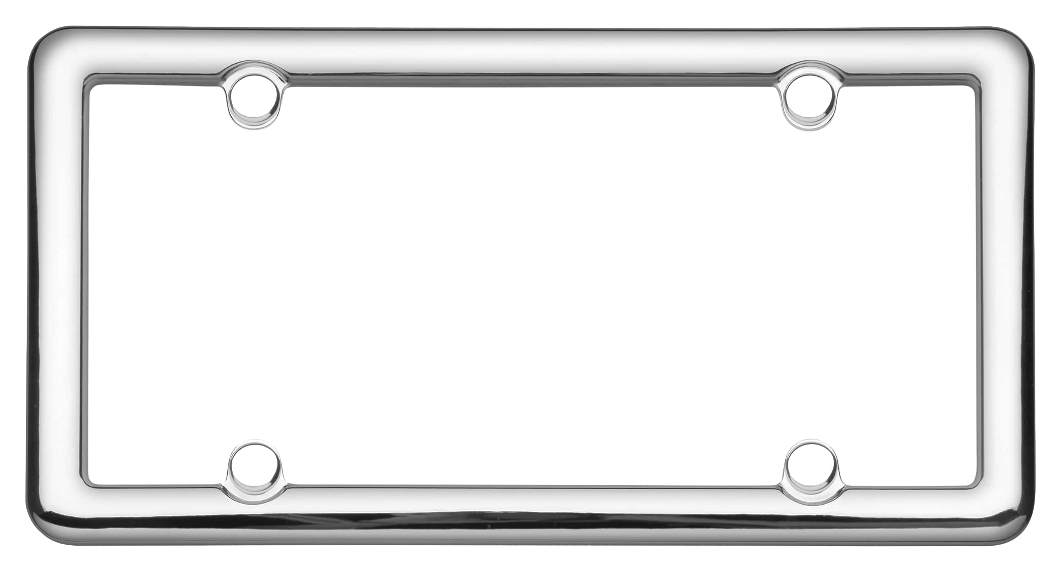 Image of Cruiser Accessories Nouveau License Plate Frame with Fastener Caps - Chrome