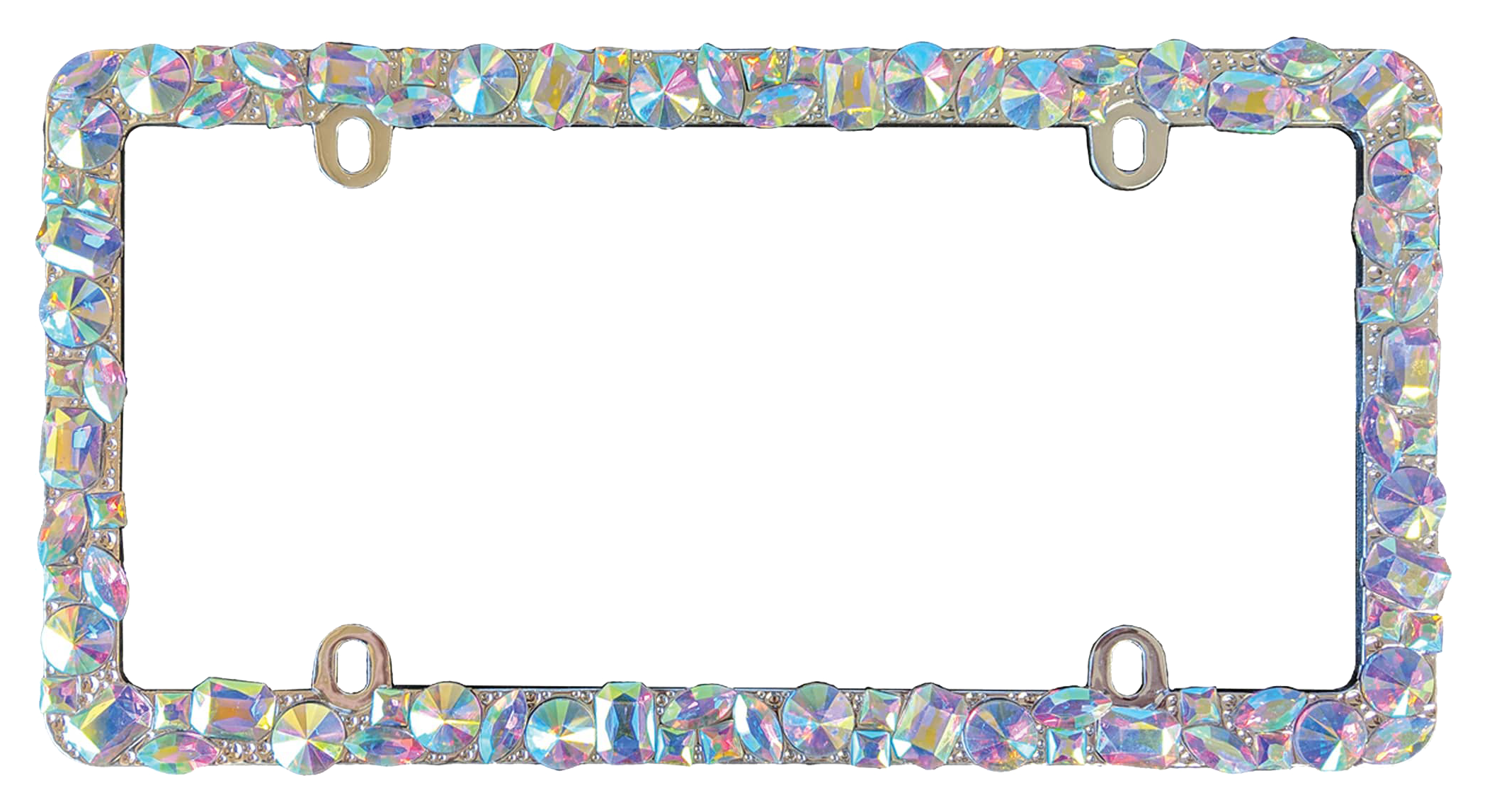 Image of Cruiser Accessories Dazzle License-Plate Frame - Iridescent/Chrome