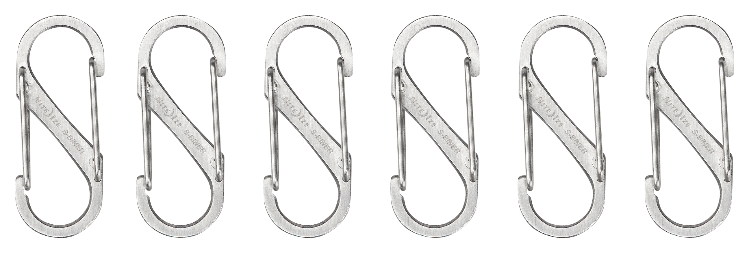 Image of Nite Ize S-Biner Stainless Steel Dual Carabiner - #1 - 6 Pack