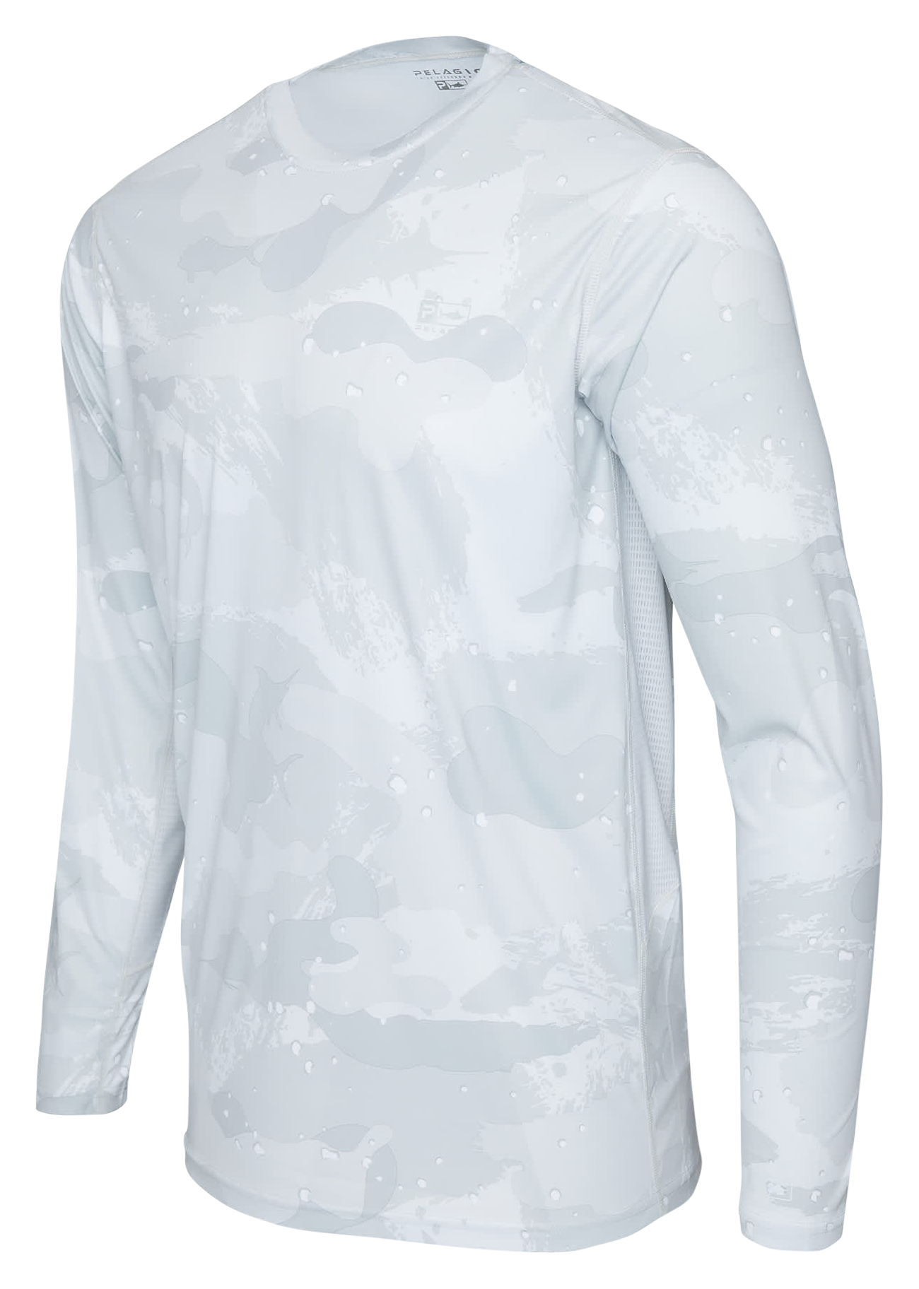 Image of Pelagic Vaportek Bruch Camo Long-Sleeve Fishing Shirt - Light Grey - 3XL