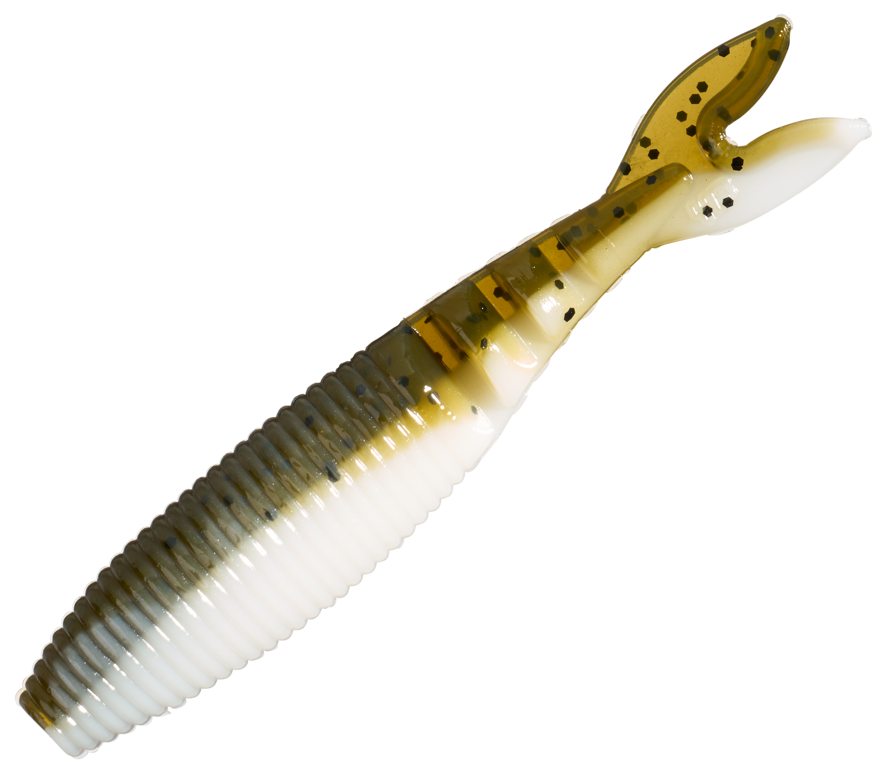 Image of Yamamoto Baits Zako Slim - Green Pumpkin Black & White