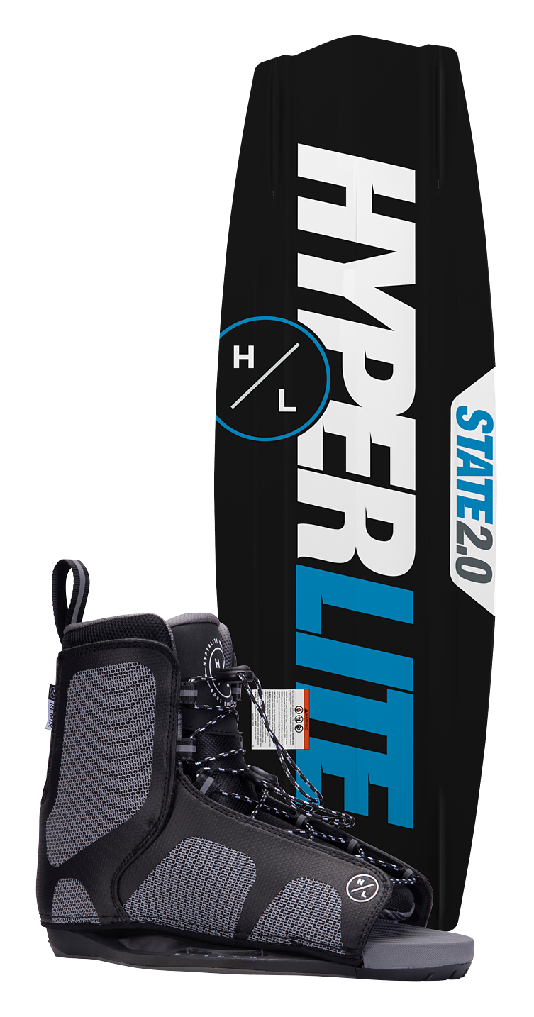 Image of Hyperlite State 2.0 Wakeboard with Remix Bindings - 140cm - 10-14