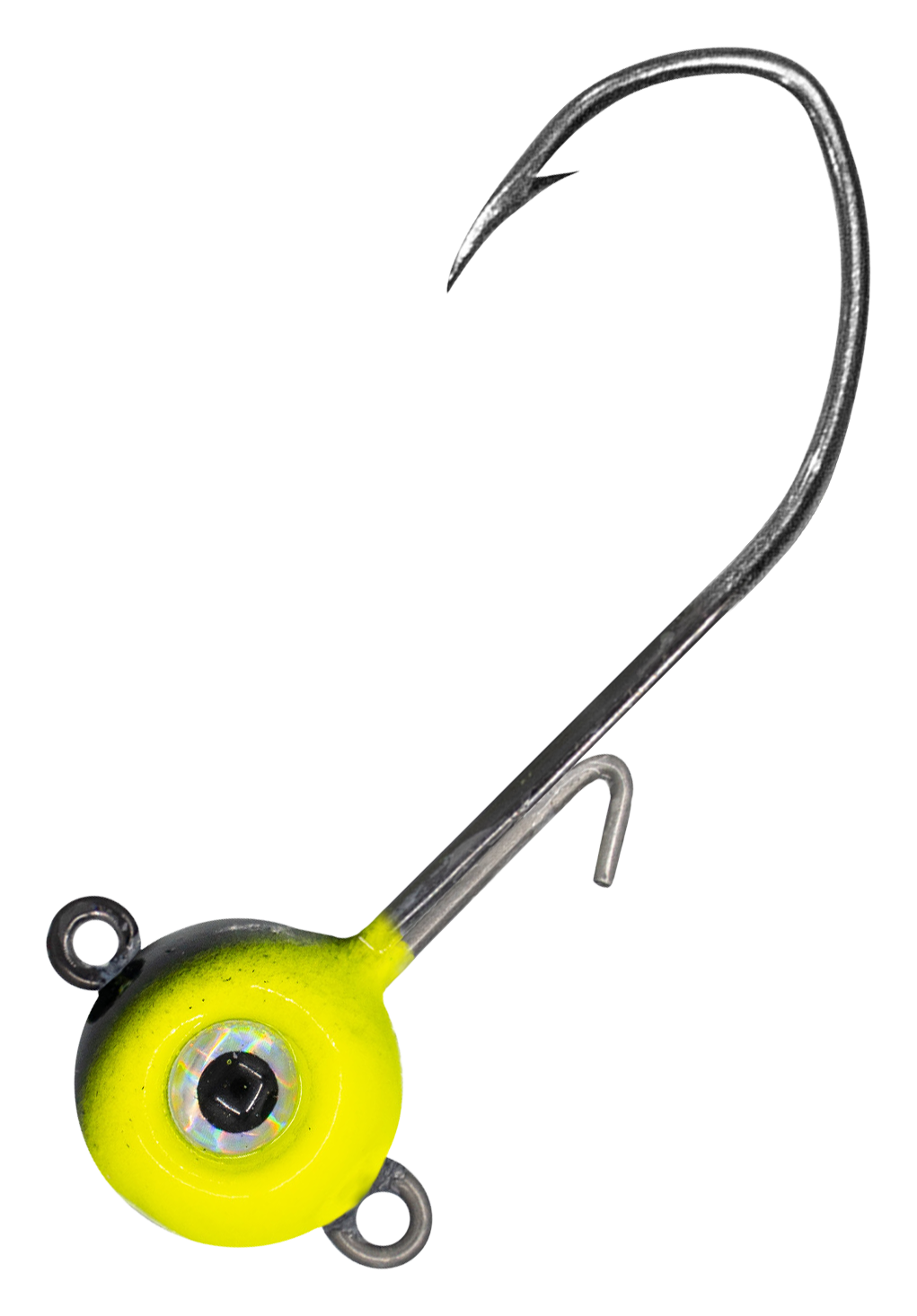 Image of 1 Standard Bait Jighead - Black/Chartreuse - 1/8 oz.