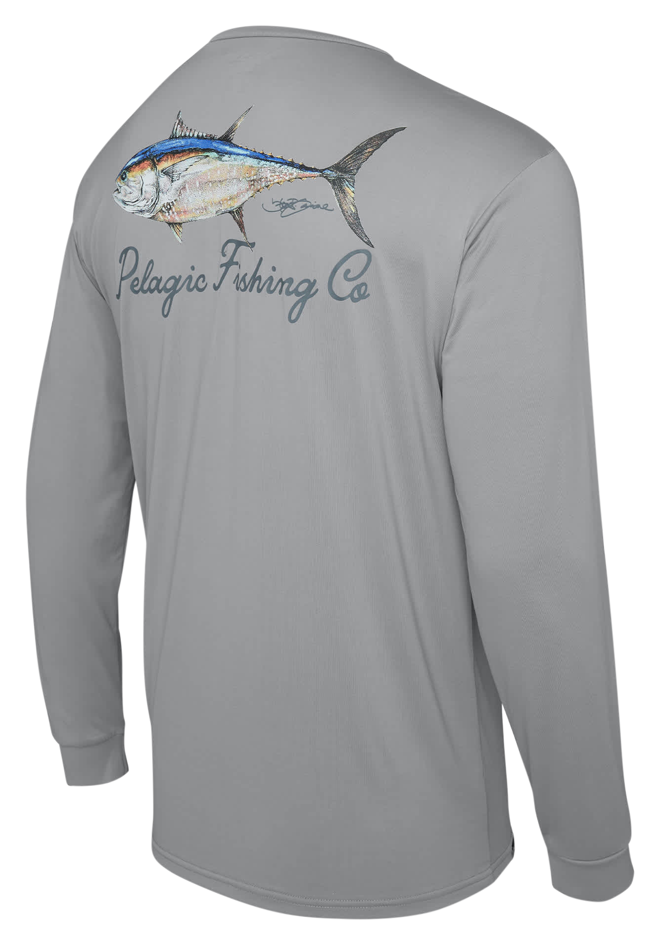 Image of Pelagic Aquatek Goione BFT Long-Sleeve Fishing Shirt - Grey - M