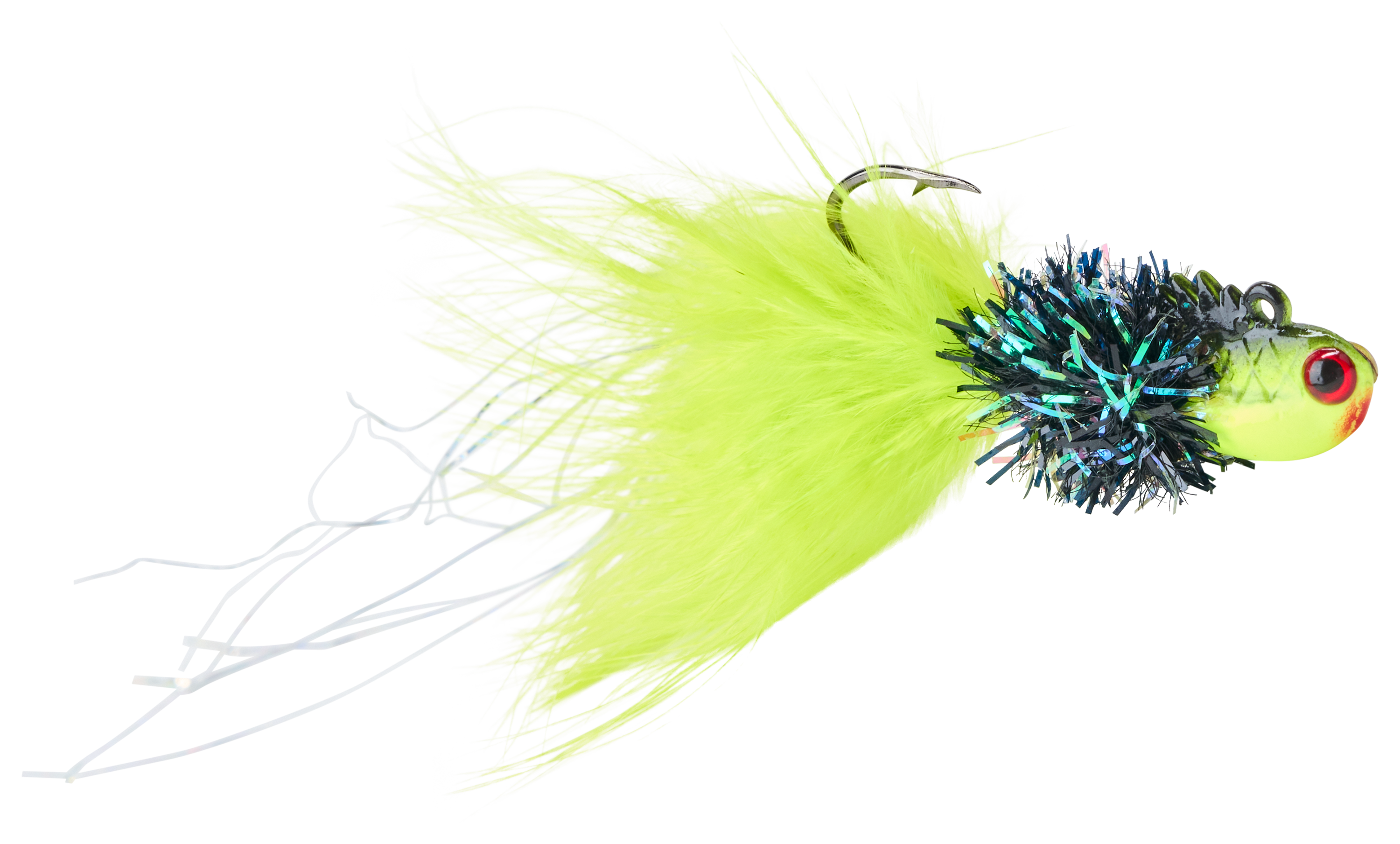Image of 1Standard Minnow4 Hair Jig - Black/Chartreuse - 1/16 oz.