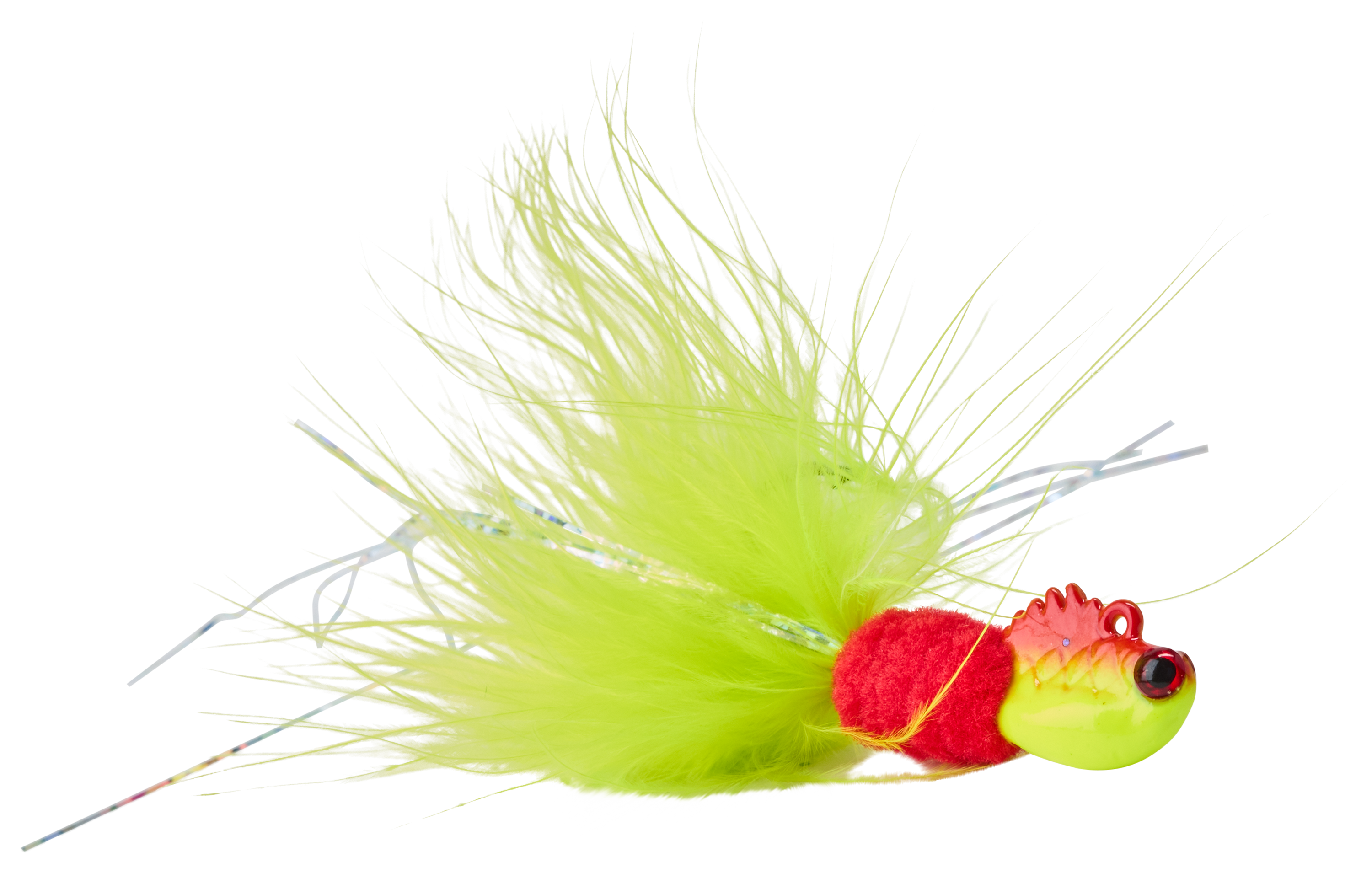 Image of 1Standard Minnow4 Hair Jig - Red/Chartreuse - 1/16 oz.