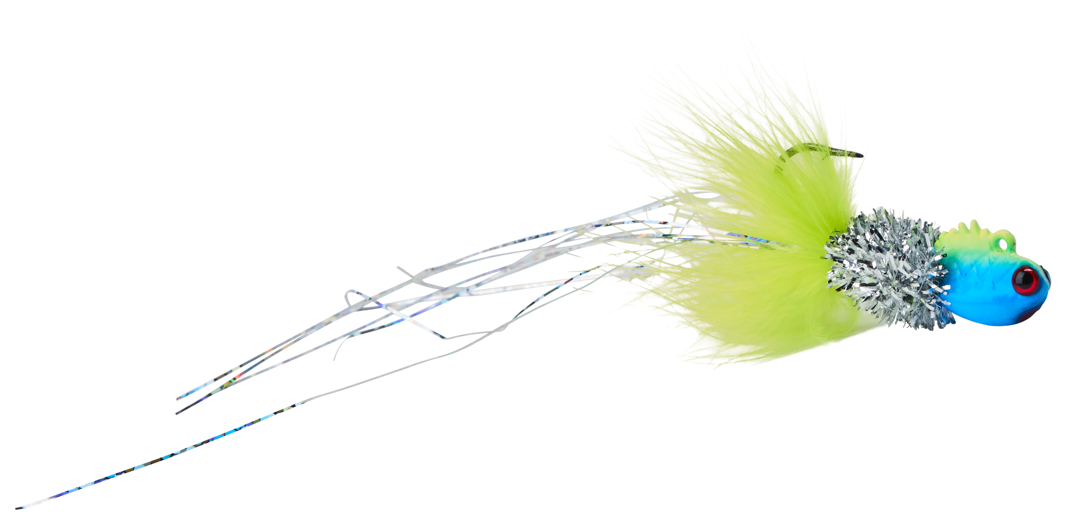 Image of 1Standard Minnow4 Hair Jig - Blue/Chartreuse - 1/16 oz.