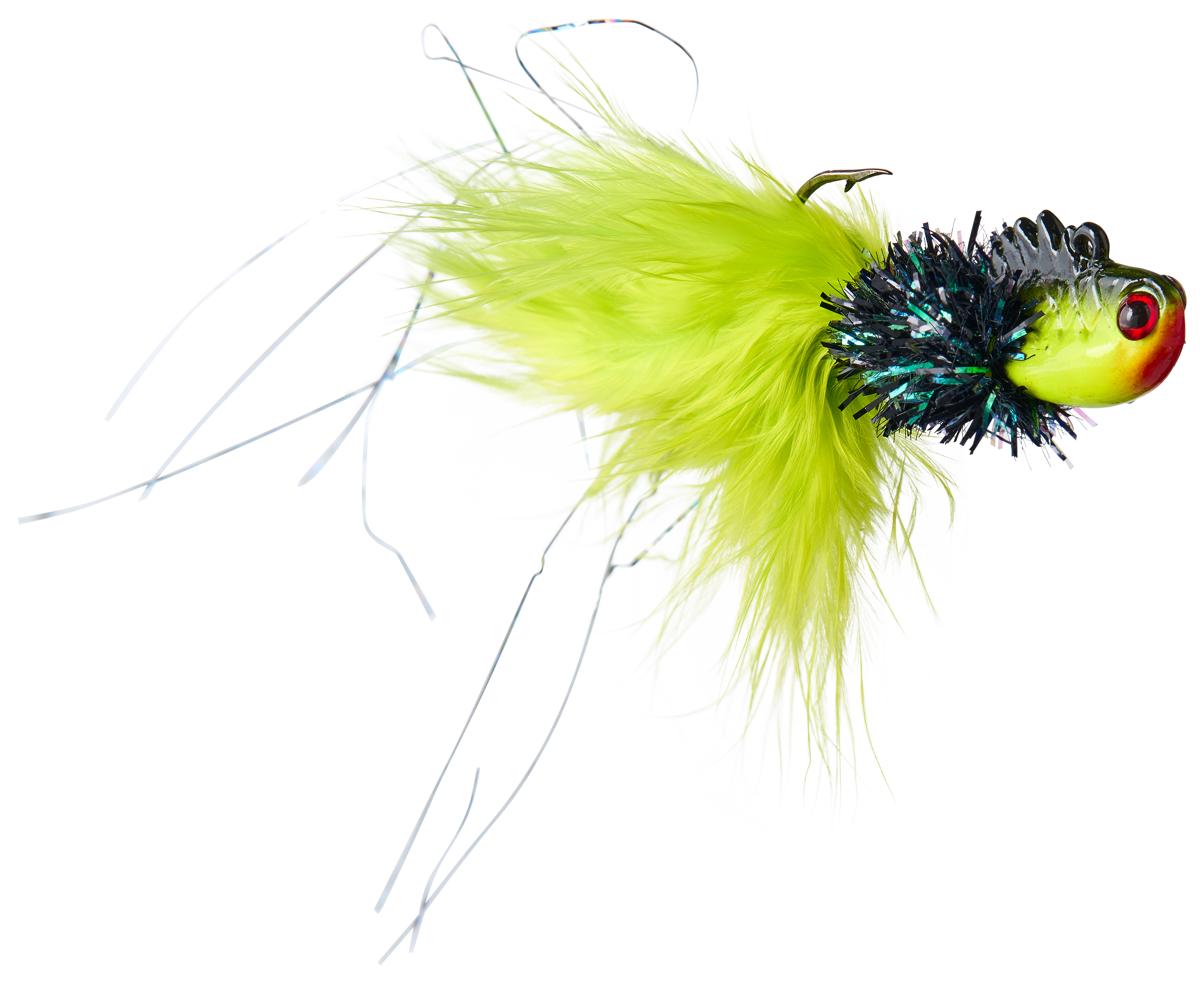 Image of 1Standard Minnow4 Hair Jig - Black/Chartreuse - 1/8 oz.