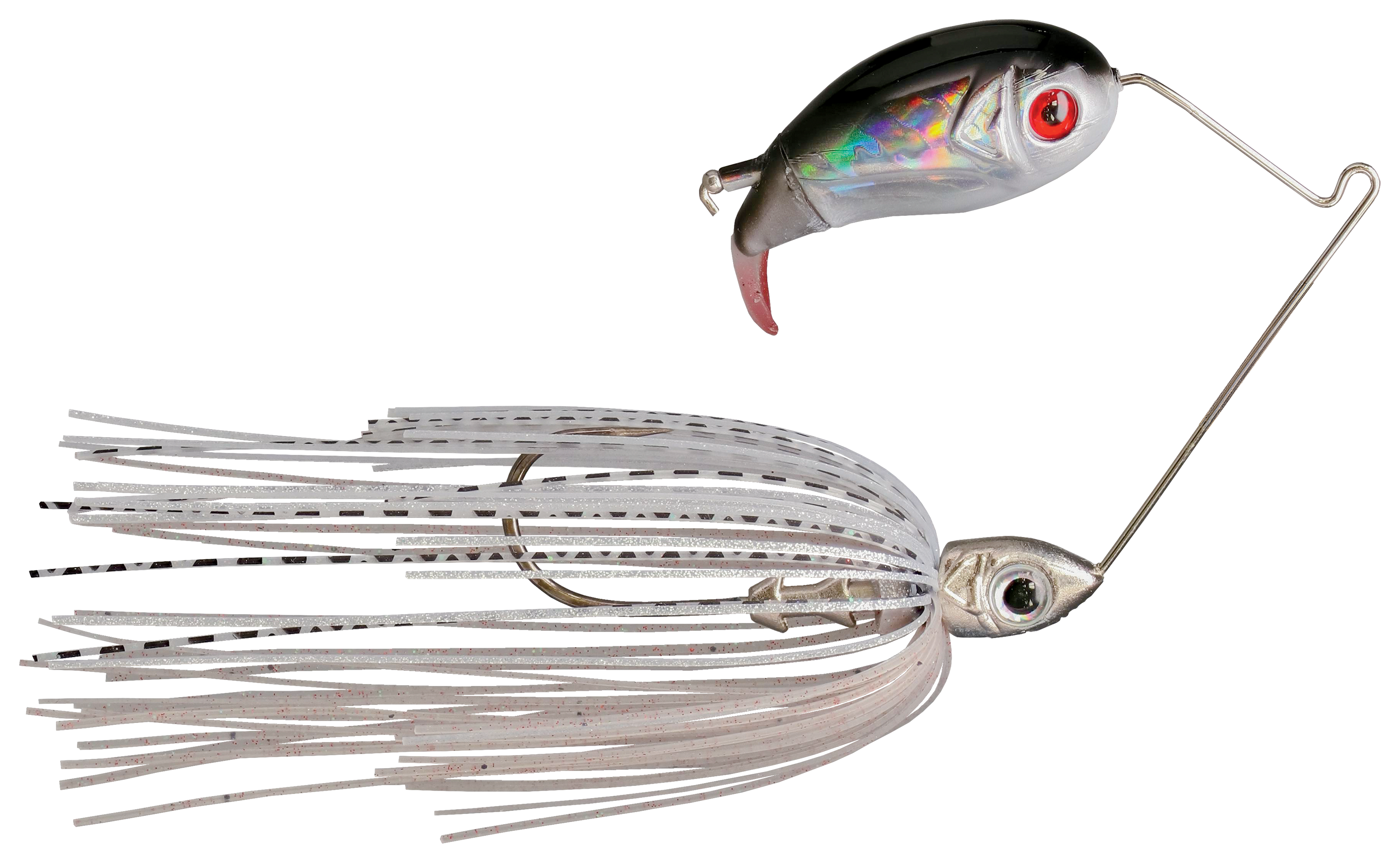 Image of Buckeye Lures Bubbler Blade - Chrome Black Shad - 3/8 oz.