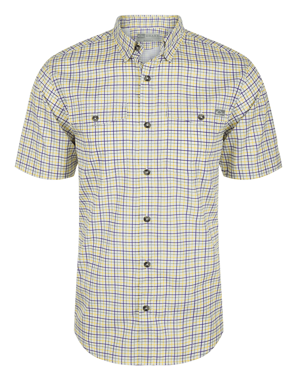 Image of Drake Frat BD Tattersall Short-Sleeve Shirt - Petunia Purple - S