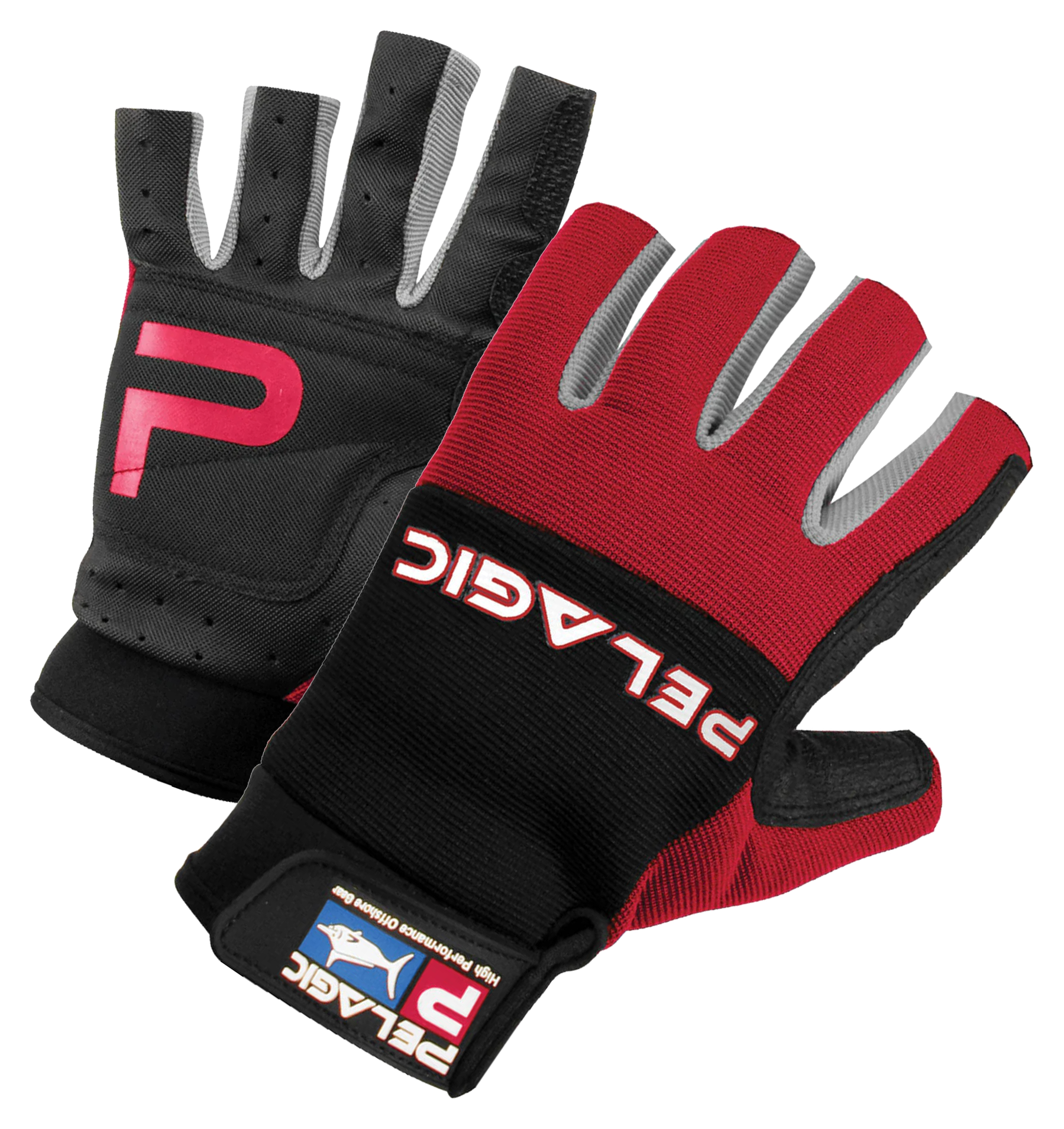 Image of Pelagic Battle Fishing Gloves - Red - M/L