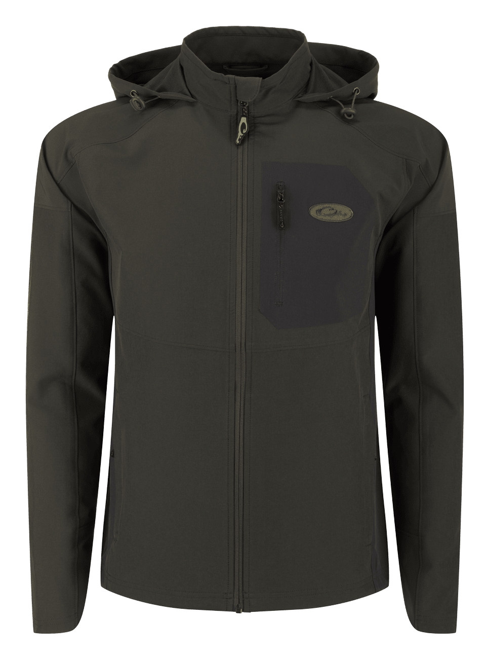 Image of Drake Rain Brake Lightweight Softshell Jacket - Black/Olive - 2XL