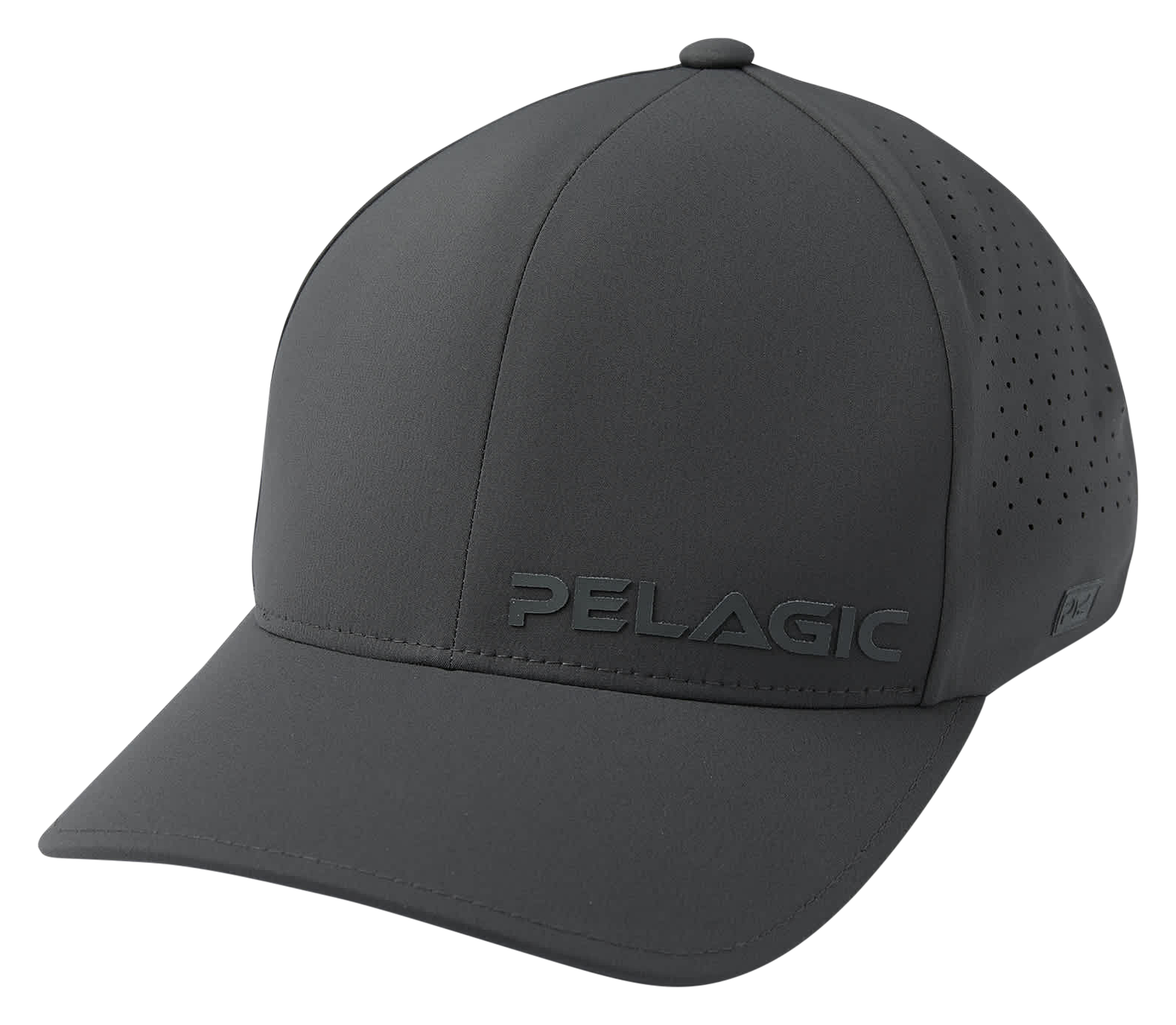 Image of Pelagic Flexfit Delta Alpha Logo Snapback Cap - Graphite - S/M