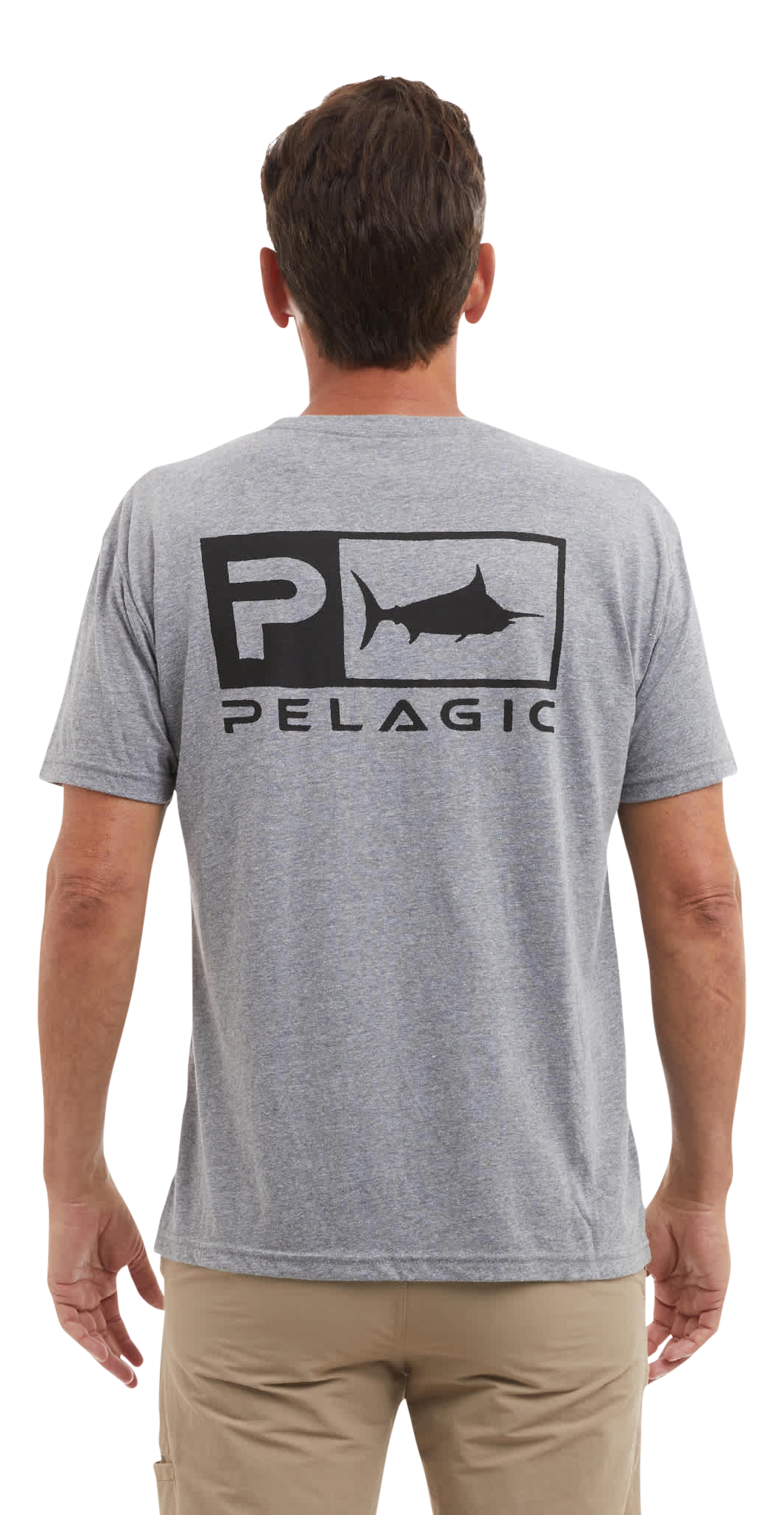 Image of Pelagic Rusted Icon Short-Sleeve T-Shirt - Premium Heather