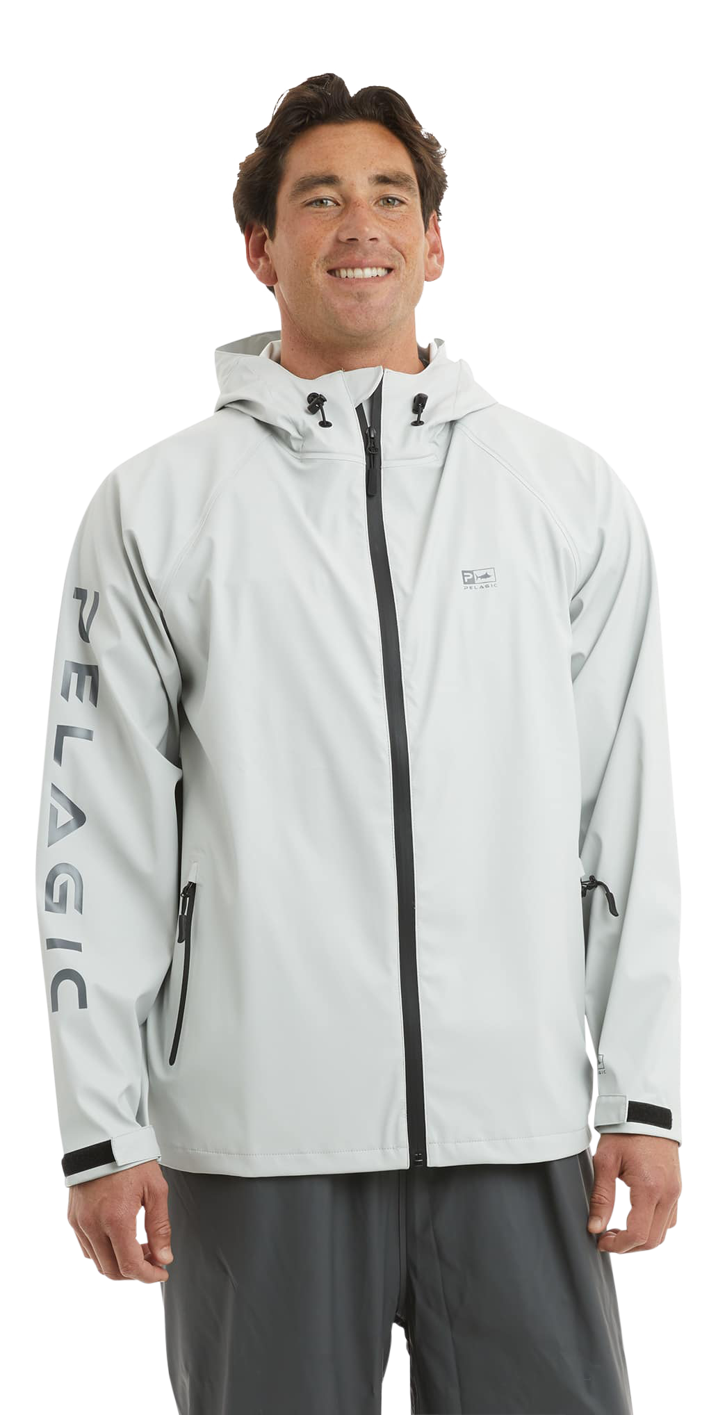 Image of Pelagic Chubasco Rain Jacket - Light Grey - XL