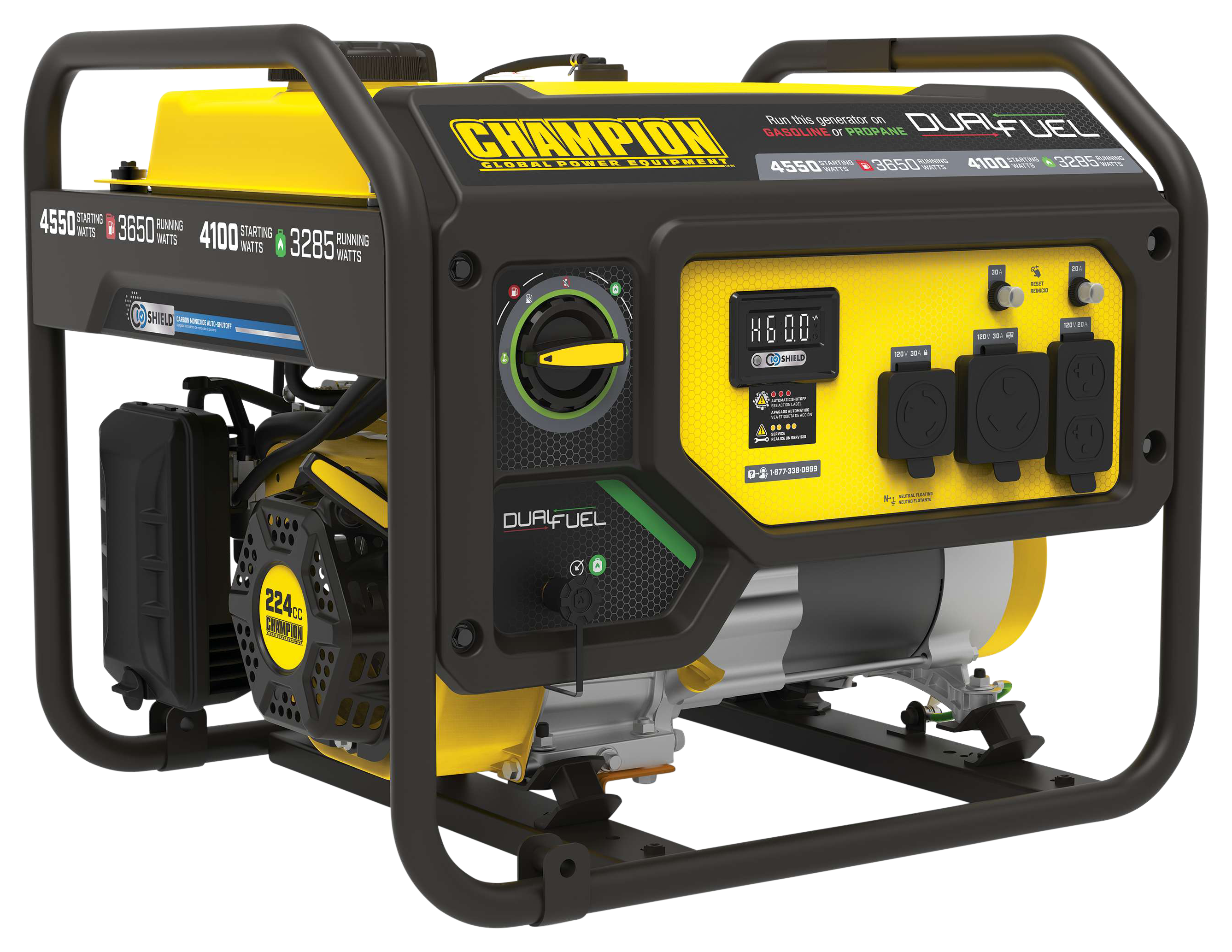 CHAMPION Power Equipment 3650W Dual Fuel Generator with CO Shield