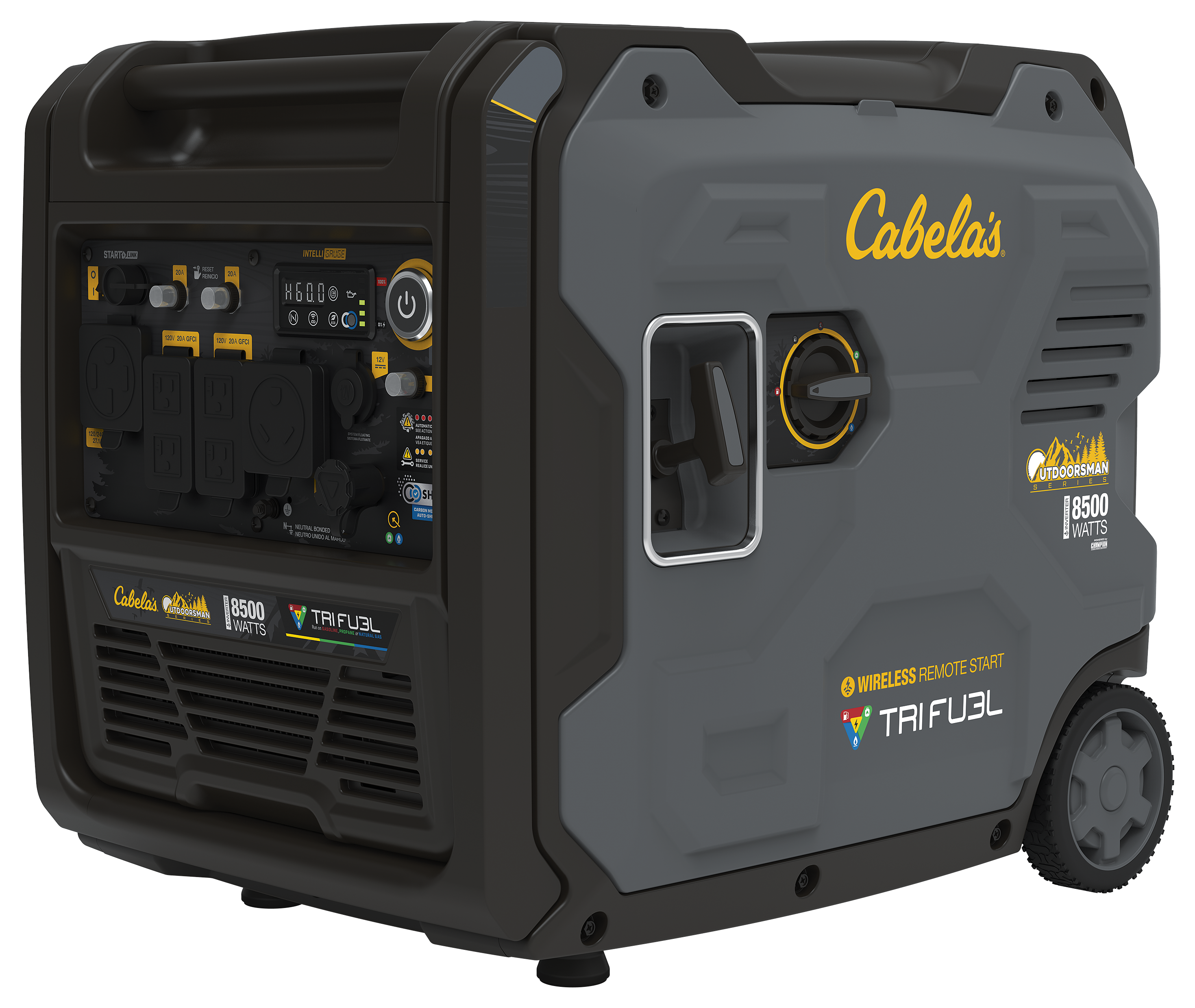 Image of Cabela's Outdoorsman 8500W Wireless Start Tri Fuel Inverter with CO Shield