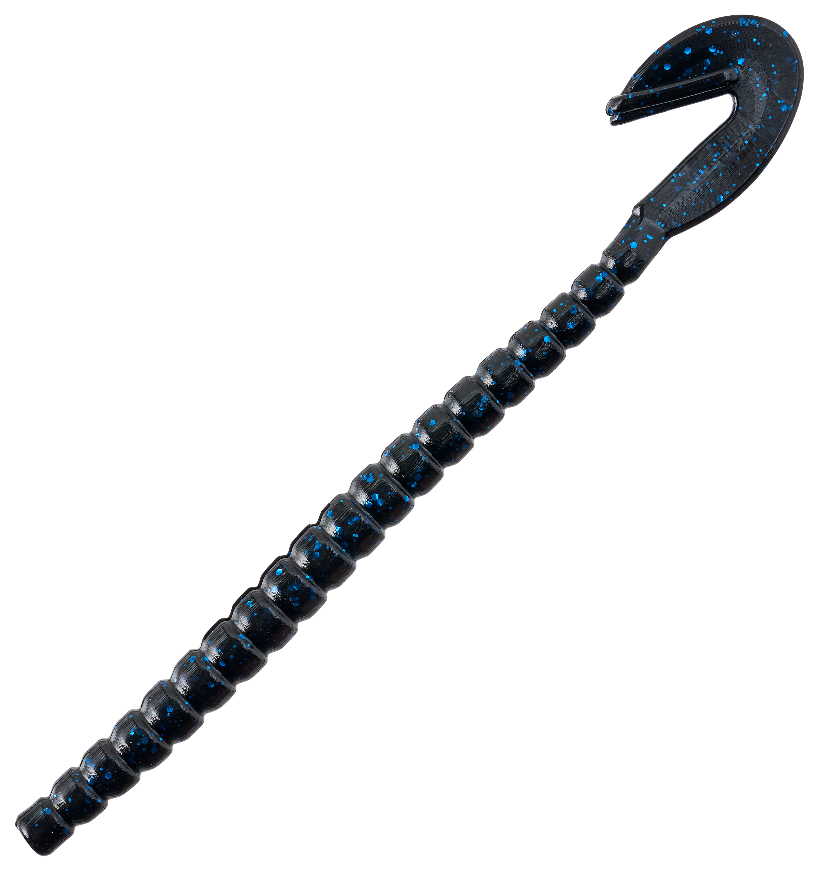 Image of XPS Grass Kicker Paddle Tail Worm - Black Blue Tail
