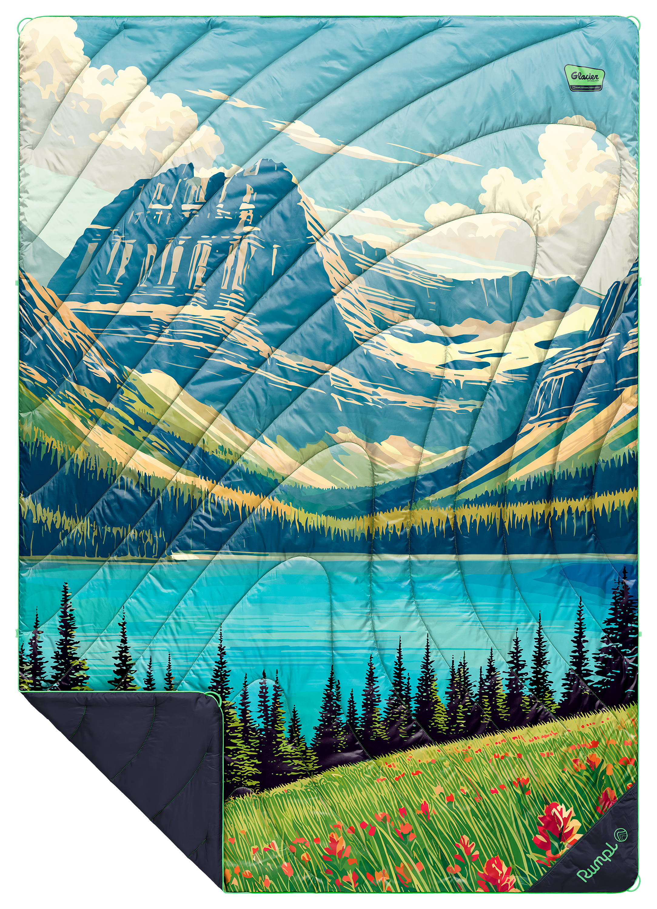 Rumpl Glacier National Park Original Puffy Blanket