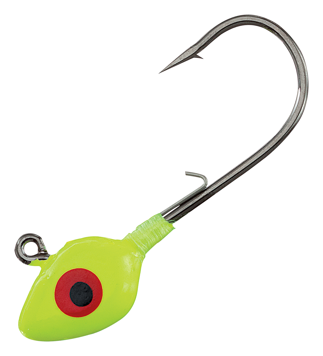 Image of Offshore Angler Flathead Wire Keeper Jigheads - 3/0 - 3/8 oz - Chartreuse