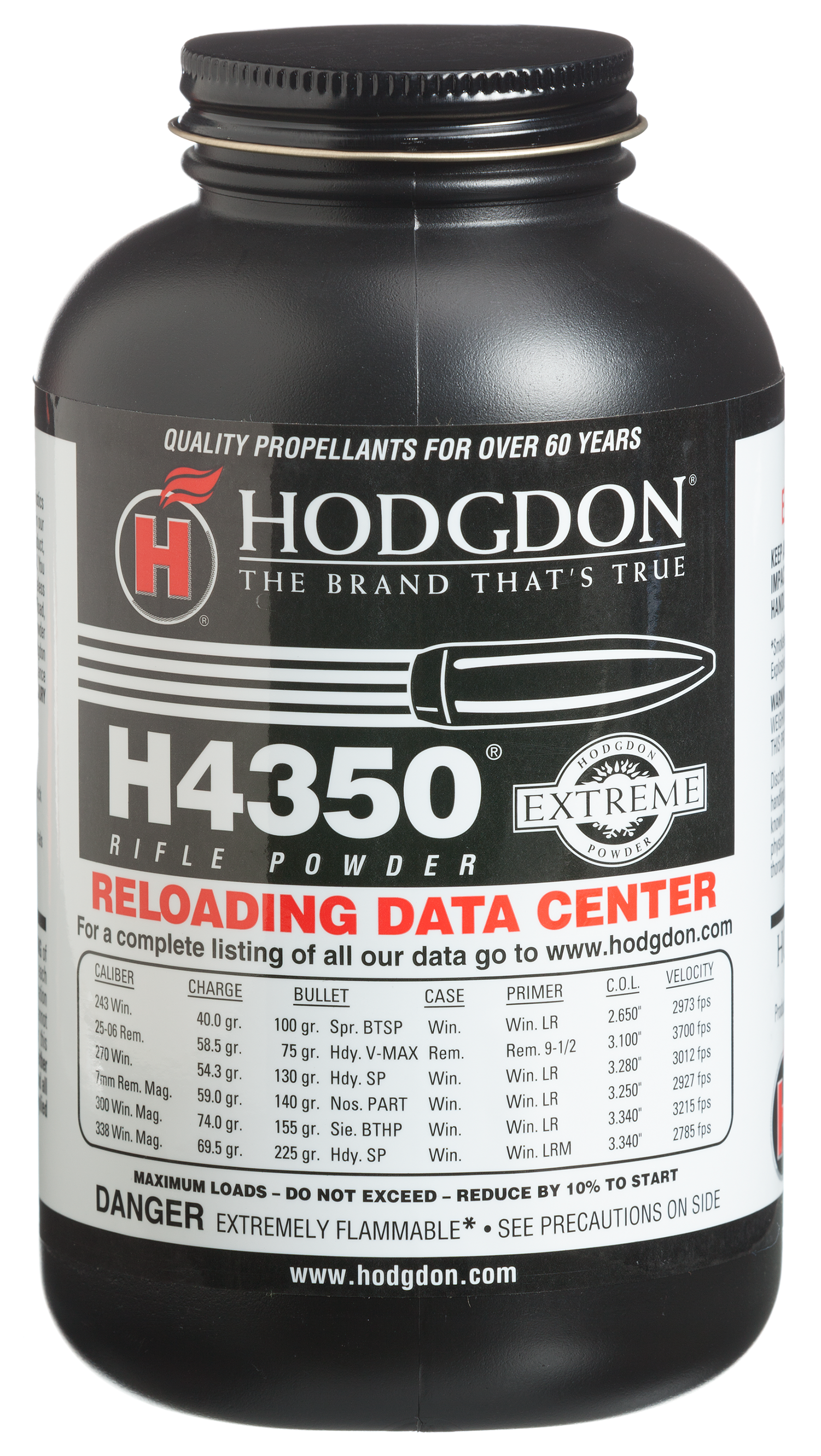 Hodgdon H4350 Smokeless Reloading Powder - 1 lb.