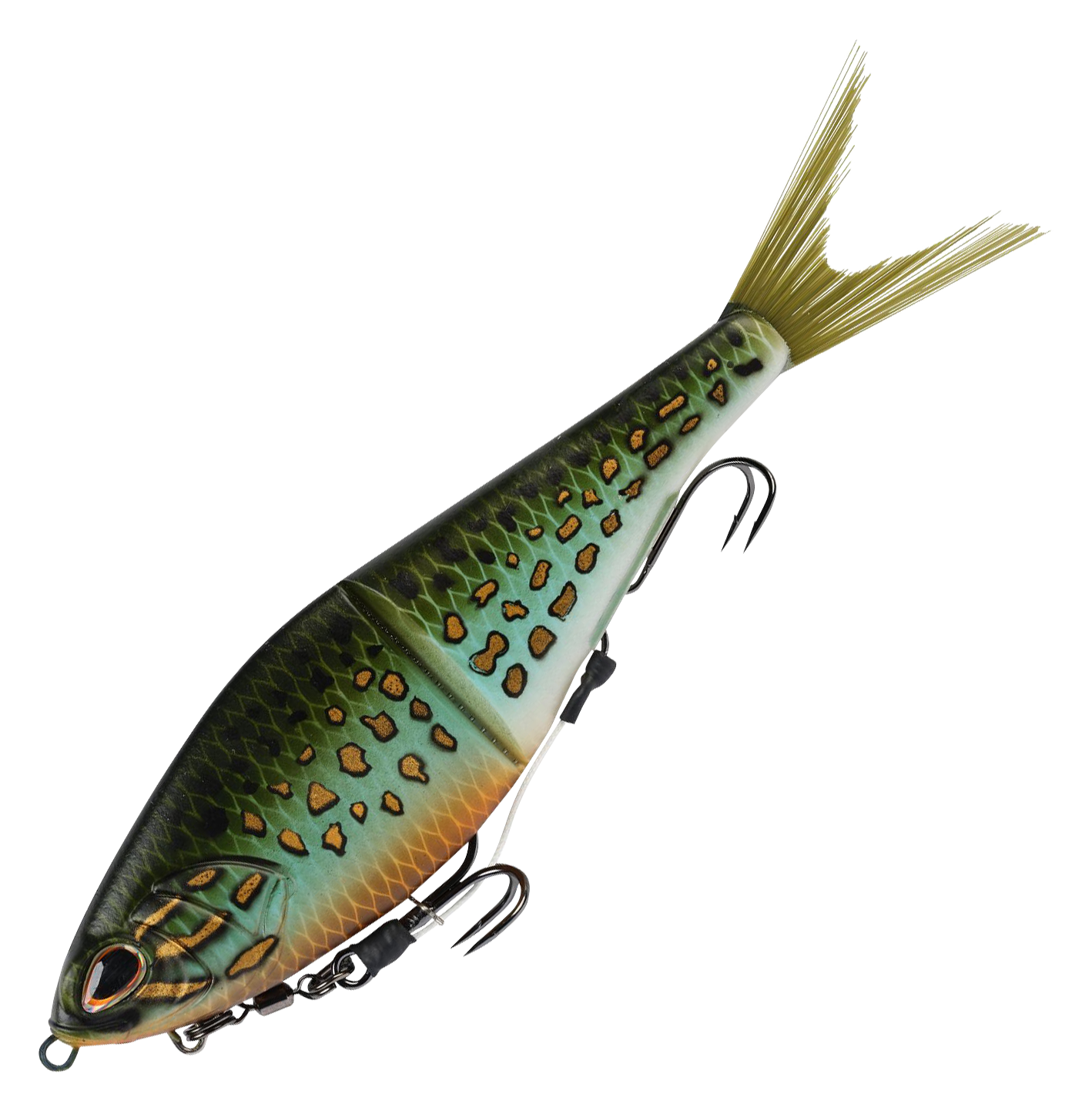 Image of "Berkley PowerBait Chop Block - Matte Pumpkinseed - 6"" - 1 oz."