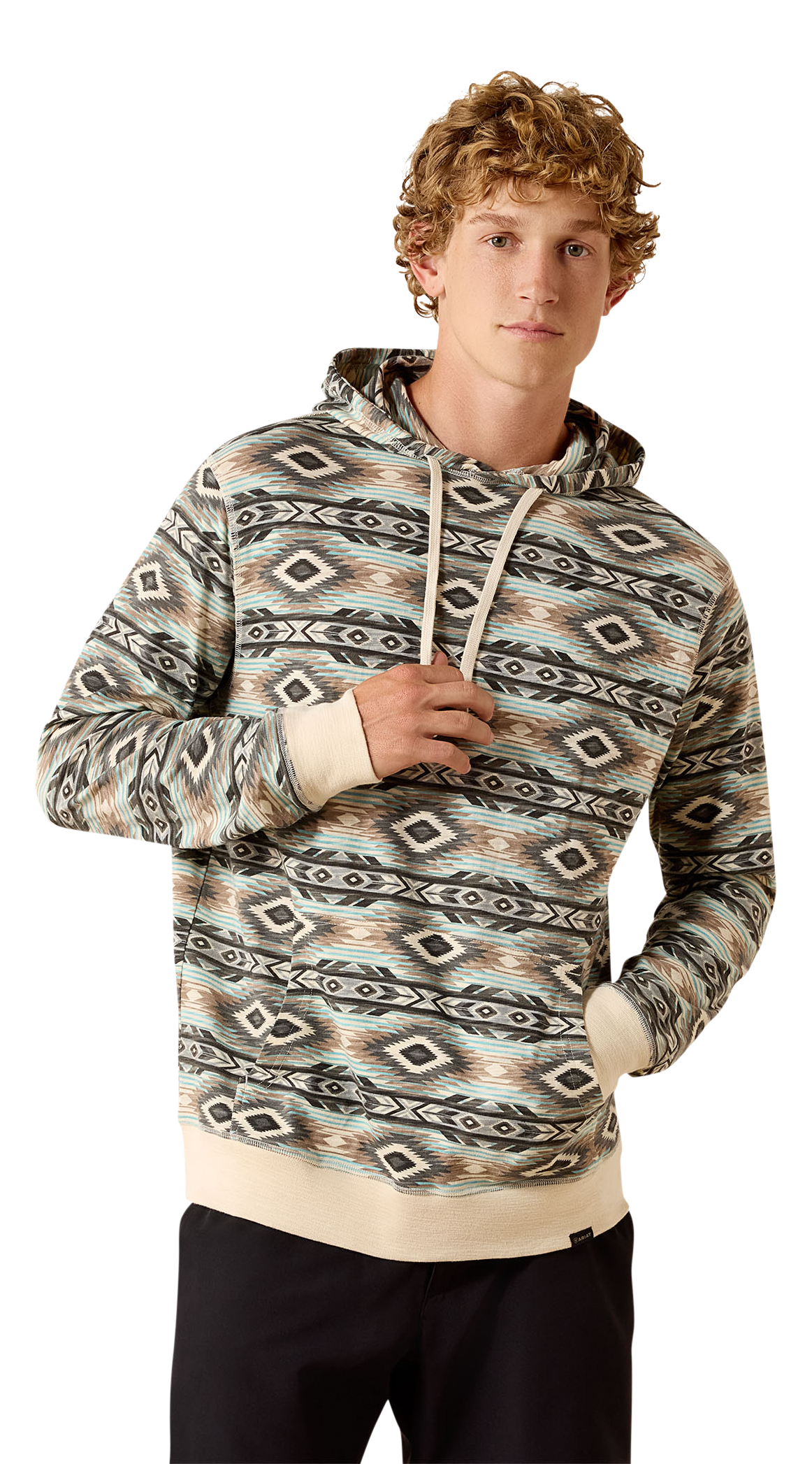 Image of Ariat Lightweight Retro Hoodie - Sandshell Serape