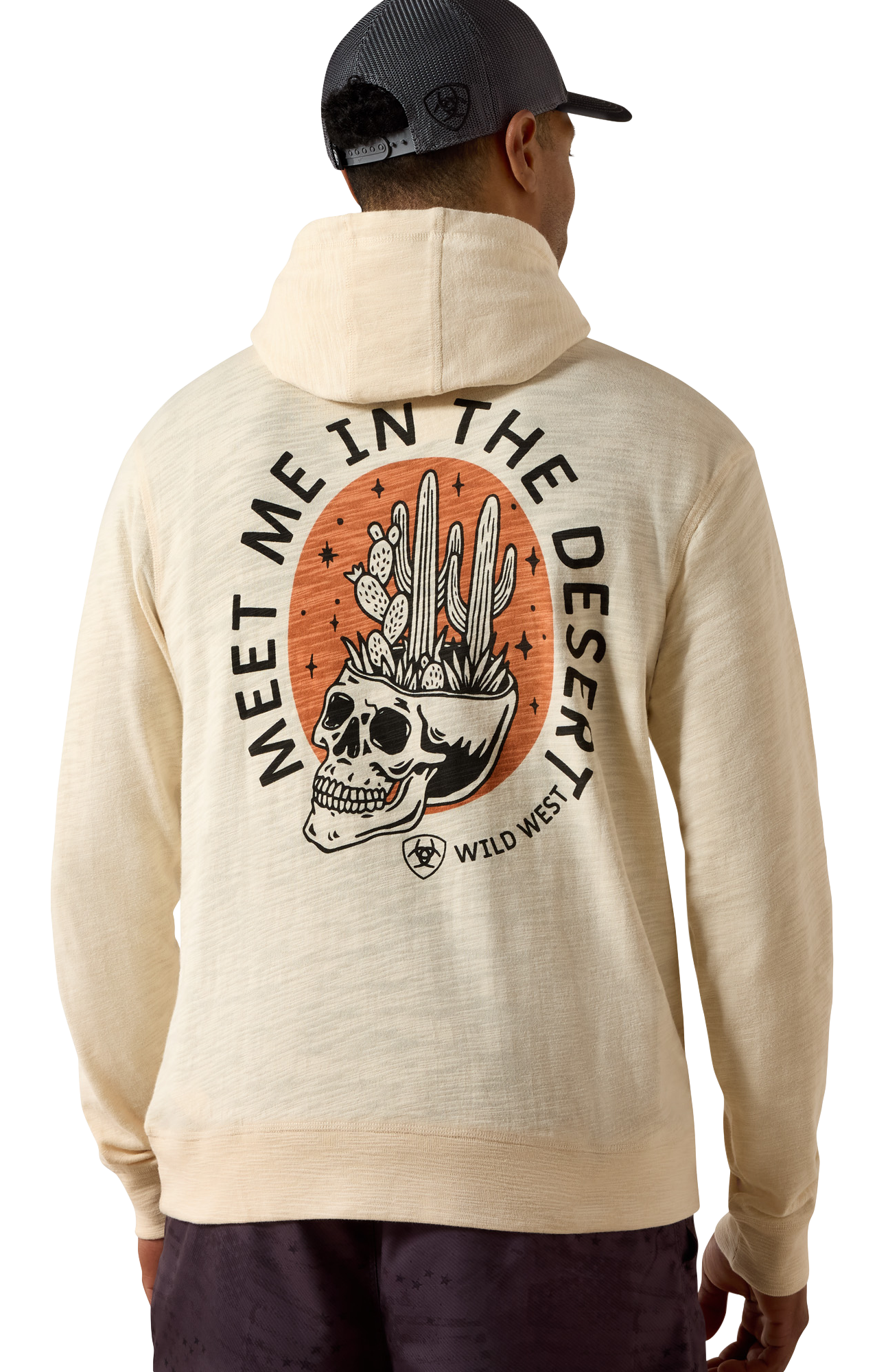 Image of Ariat Retro Wild West Lightweight Long-Sleeve Hoodie - Sandshell