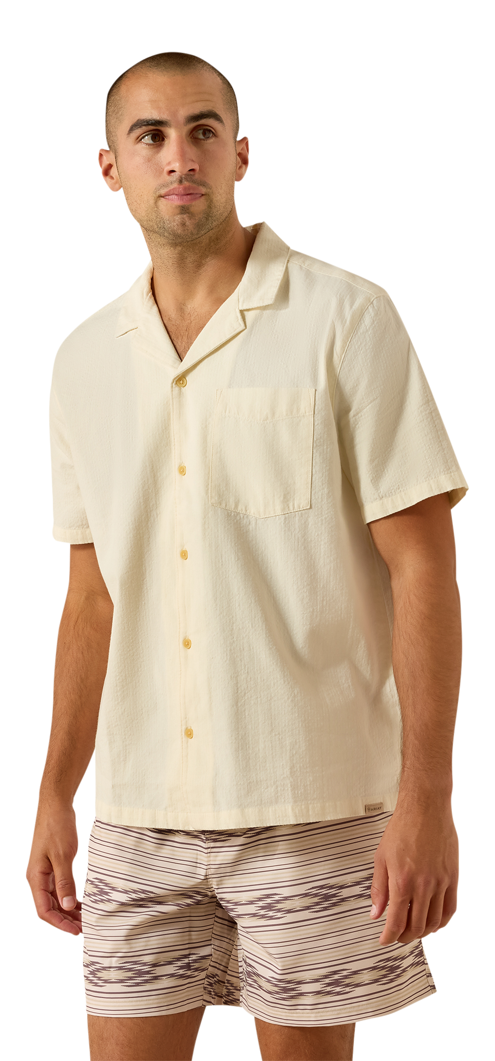 Image of Ariat Retro Camp Short-Sleeve Shirt - White