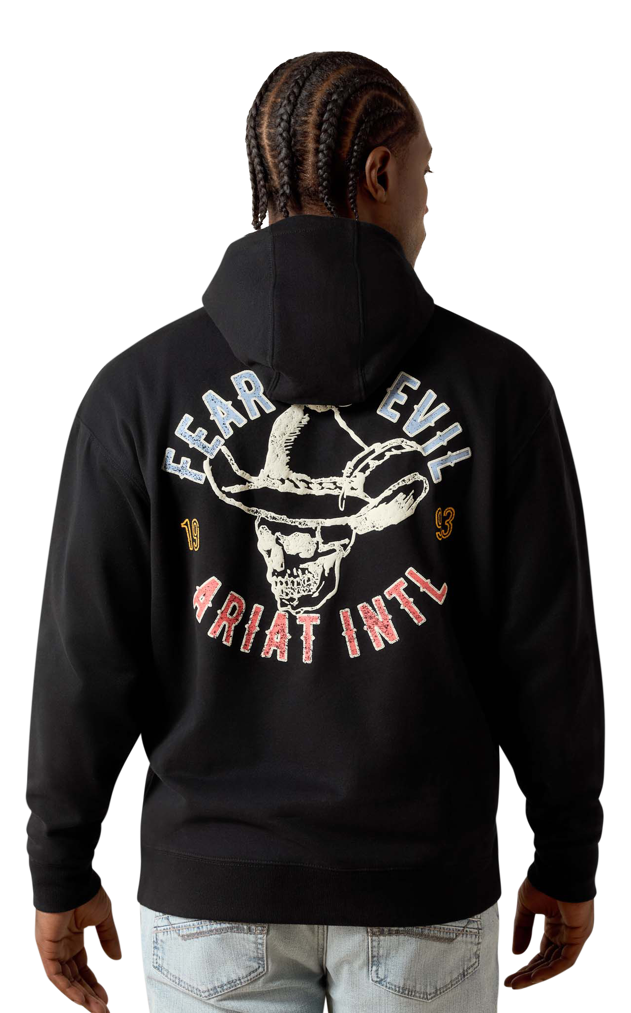 Image of Ariat Stitched Skull Long-Sleeve Hoodie - Black - 2XL