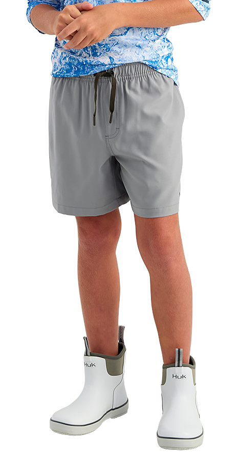 Image of Huk Pursuit Volley Shorts for Kids - Sharkskin