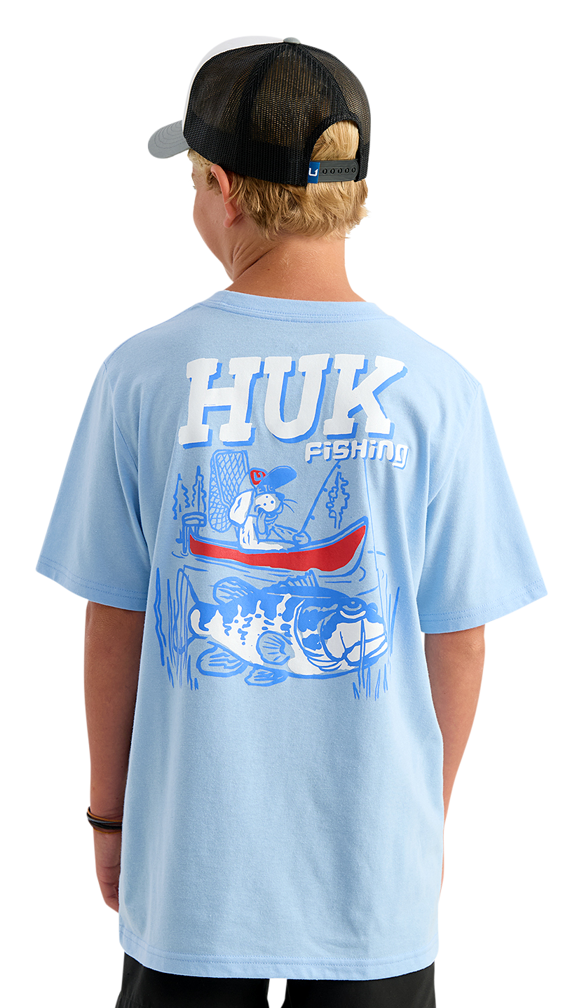 Image of Huk Fish Adventure Short-Sleeve T-Shirt for Kids - Cerulean - L
