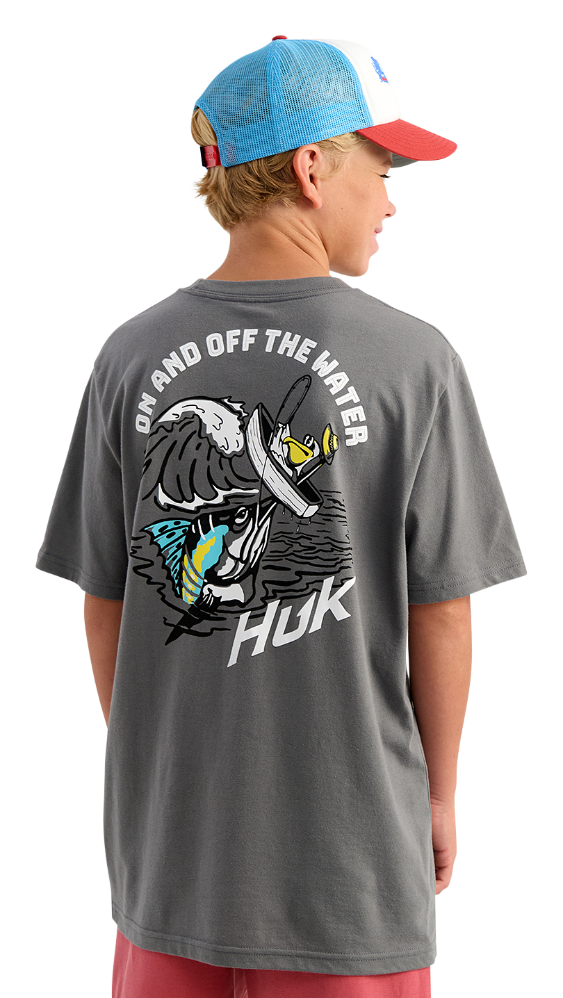 Image of Huk Fish Adventure Short-Sleeve T-Shirt for Kids - Anchor - L
