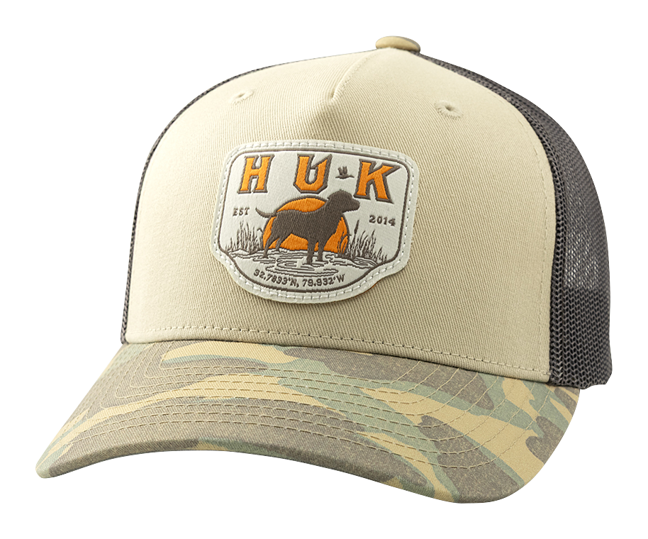 Image of Huk Lab Patch Snapback Trucker Cap for Kids - Starfish