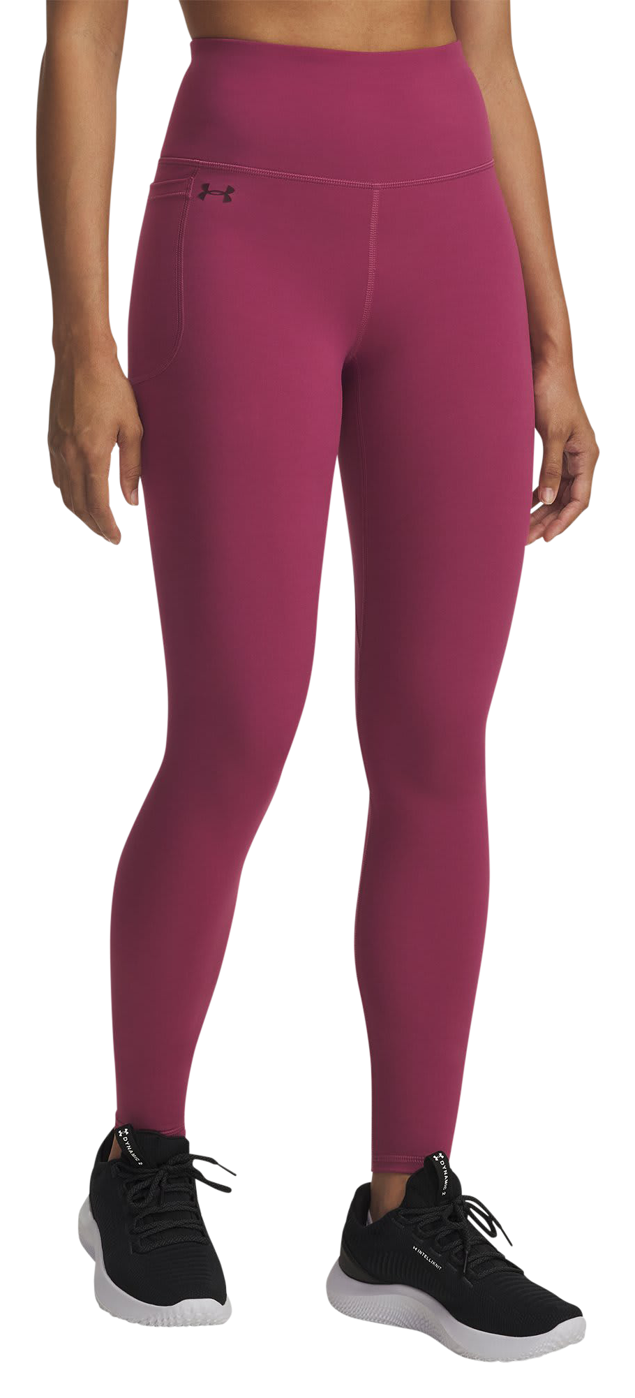 Image of Under Armour Motion Full-Length Leggings - Fuchsia Dusk/Dark Maroon