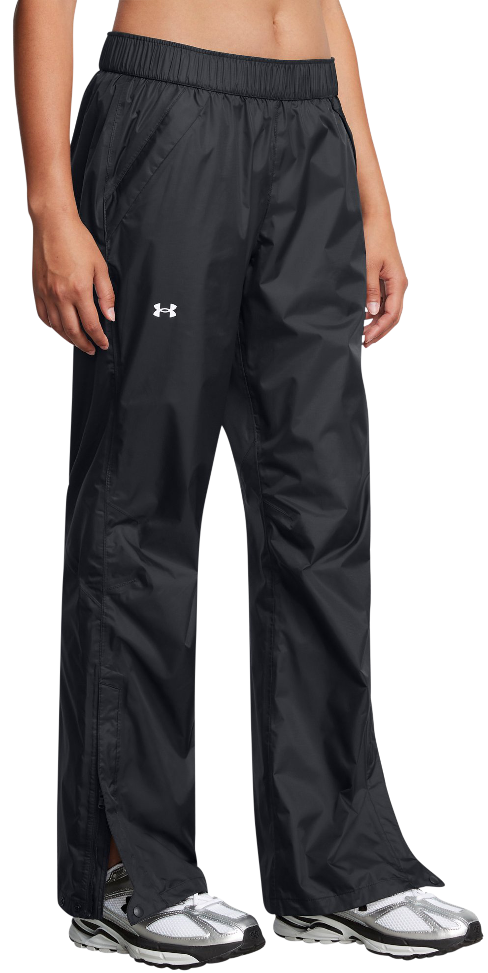Image of Under Armour Stormproof Cloudstrike Rain Pants - Black/White - MD