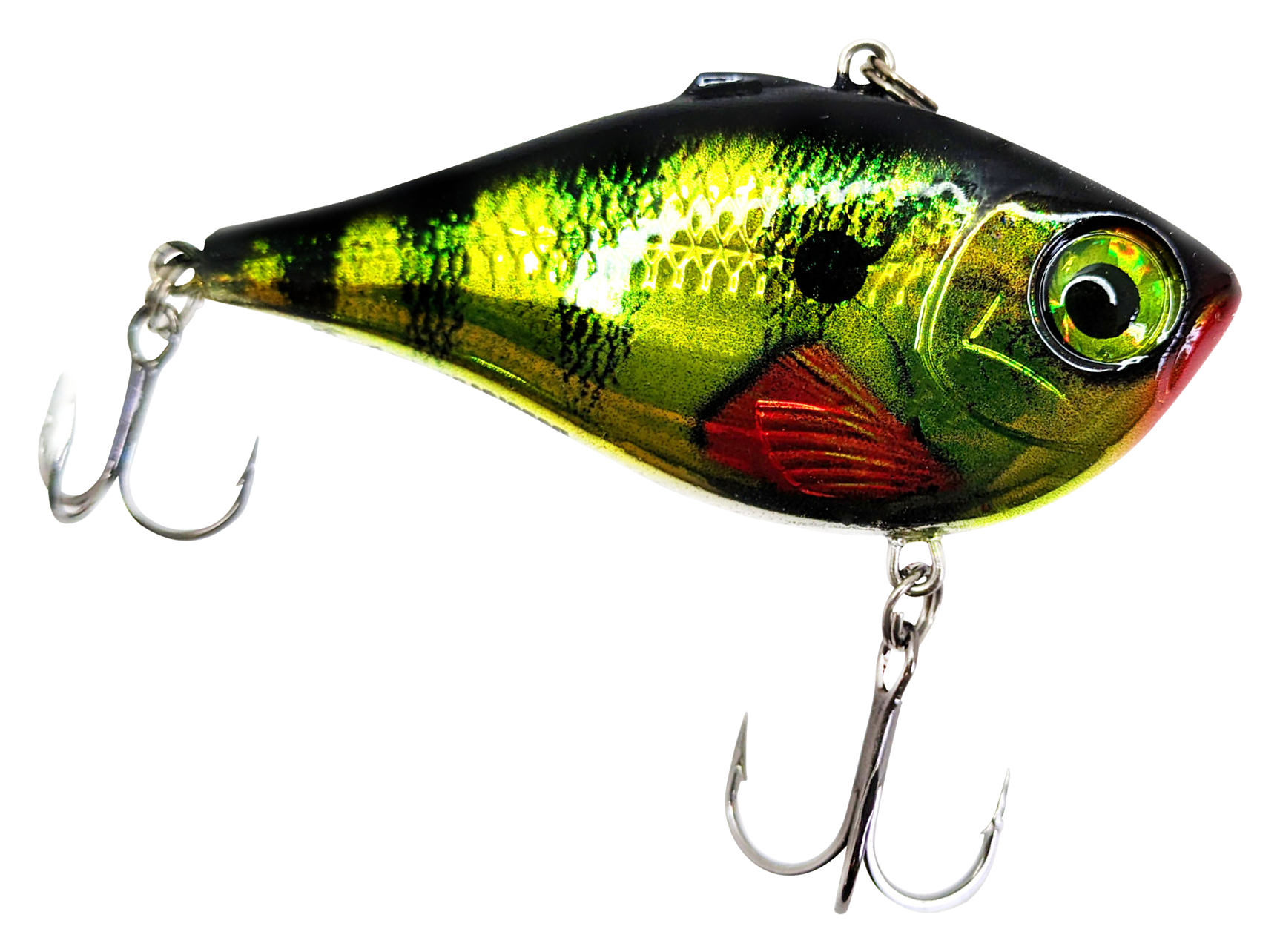 Image of "Hot Shot Customs Rapala Rippin' Rap Lipless Crankbait - Zombie Perch - 2.75"" - 7/8 oz."